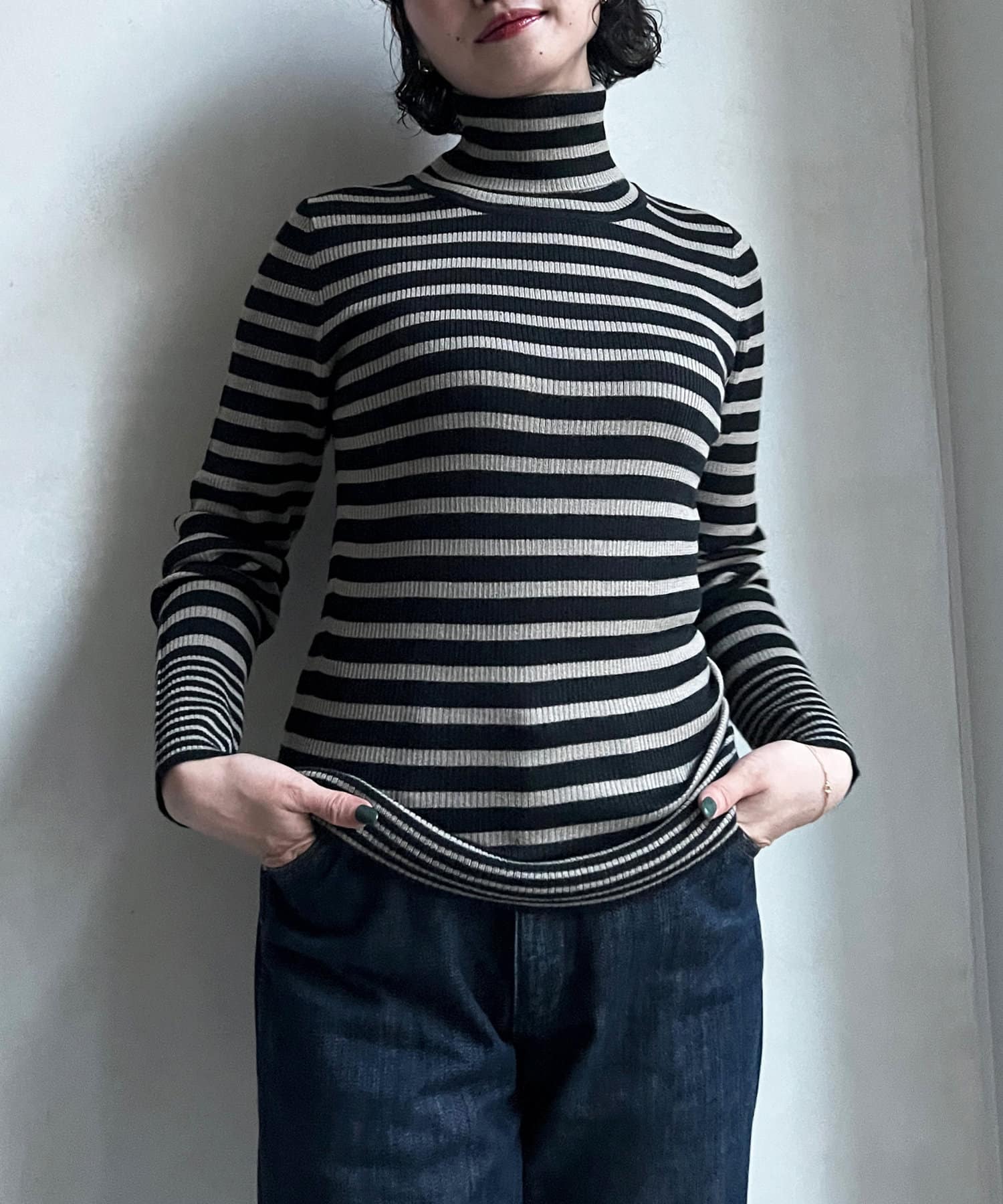 ウール混ボーダータートルニット Chez toi(シェトワ)レディース PAL CLOSET(パルクローゼット)  パルグループ公式ファッション通販サイト