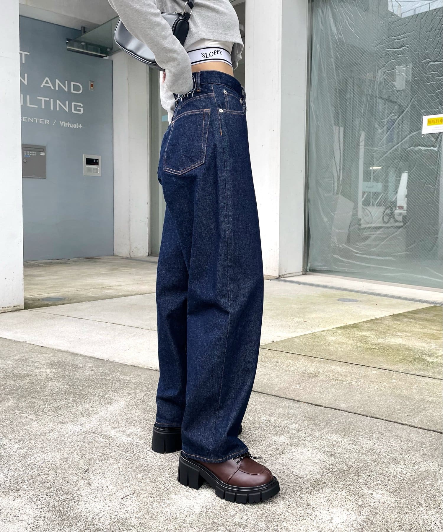 ai no de/アイノデ】wide denim pants | WHO'S WHO gallery(フーズフー