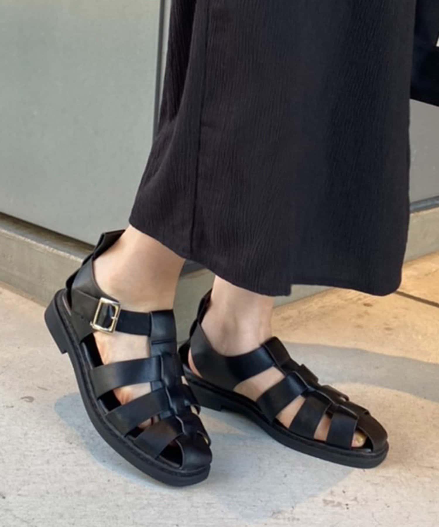 NICE CLAUP / OLIVE des OLIVE OUTLET(ナイスクラップ  / オリーブ デ オリーブ アウトレット) 【one after another】リサイクルＰＵグルカサンダル