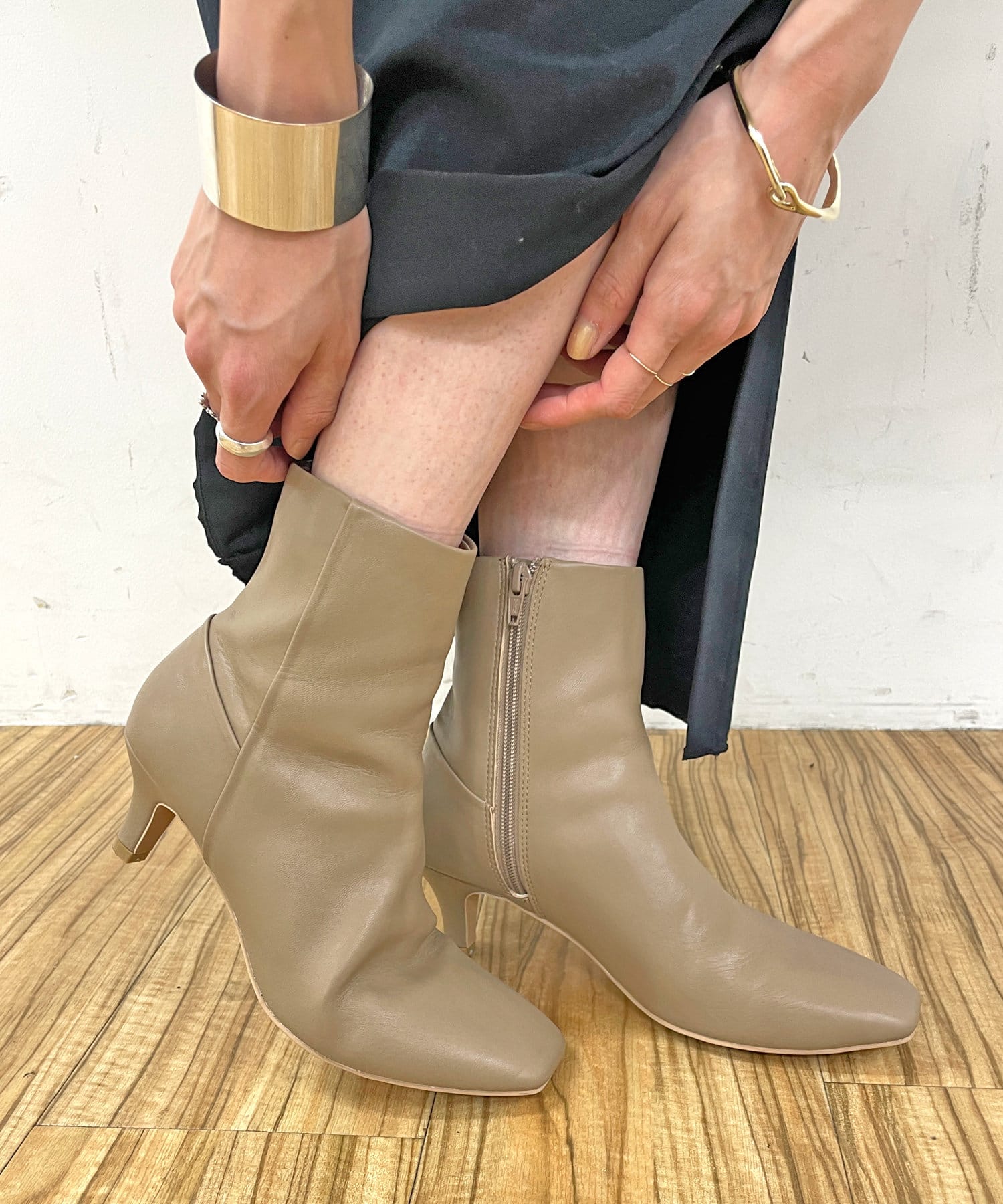 アンナ・エフ レディース ブーツ シューズ Ankle boots Brown-
