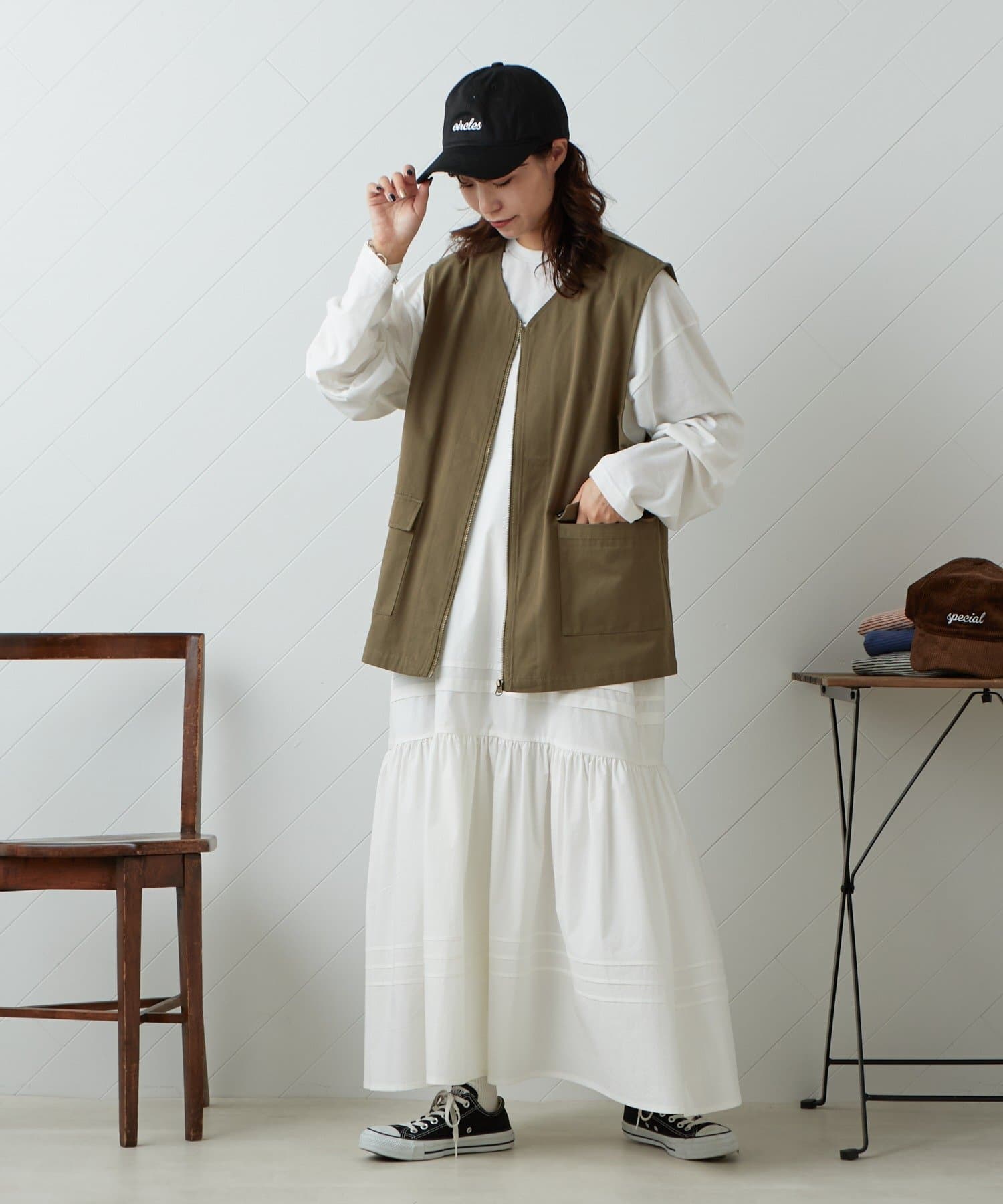 一部SHOP限定】コットンツイルzipupミリタリーベスト | CIAOPANIC TYPY