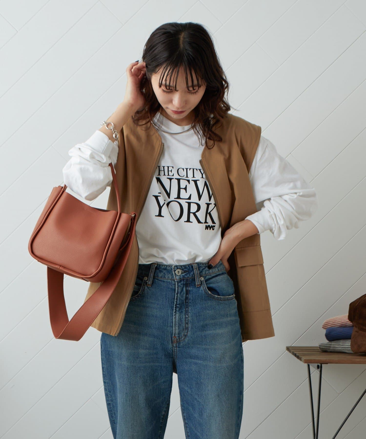 一部SHOP限定】コットンツイルzipupミリタリーベスト | CIAOPANIC TYPY