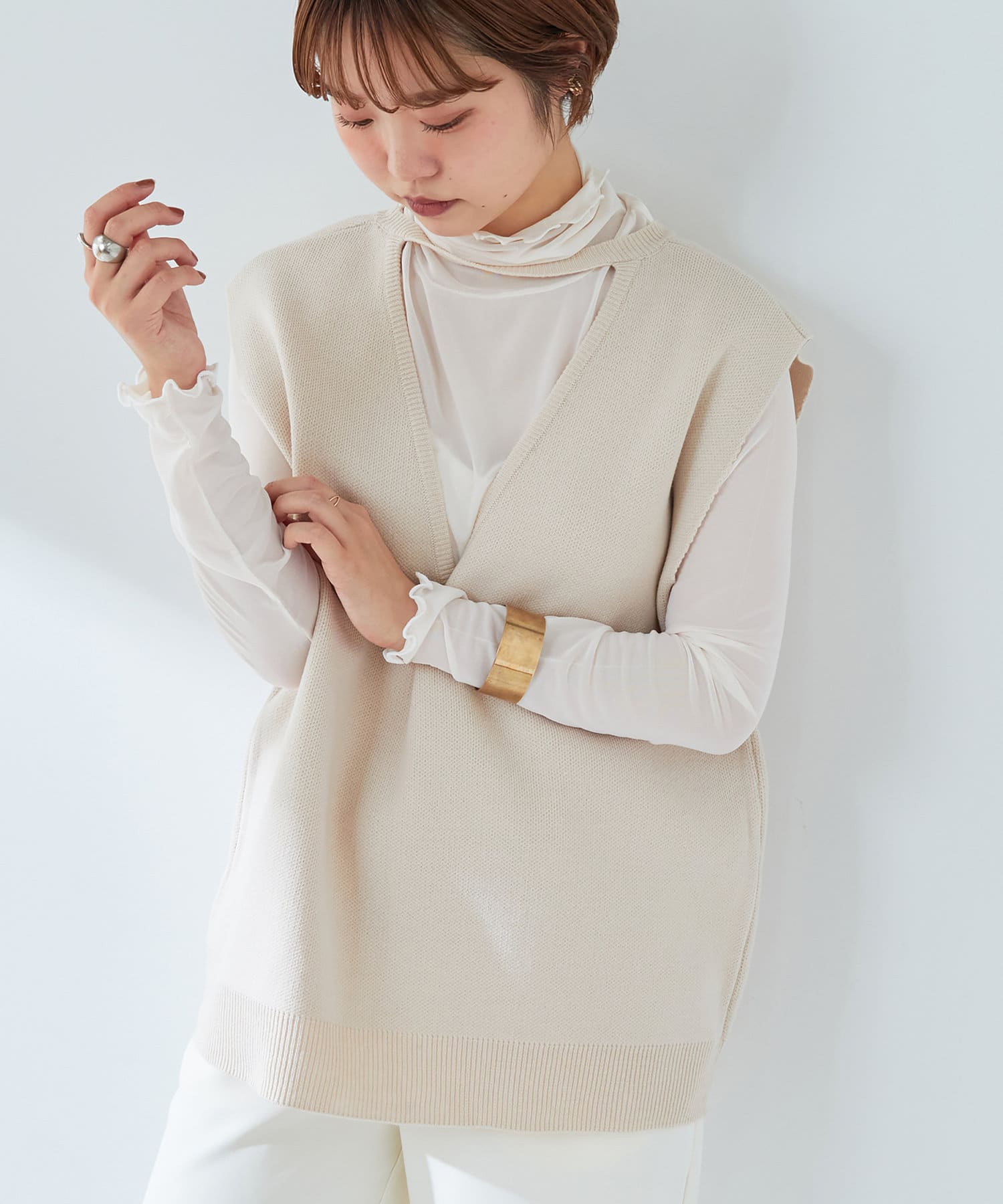マルチWAYデザインニットベスト | natural couture(ナチュラル