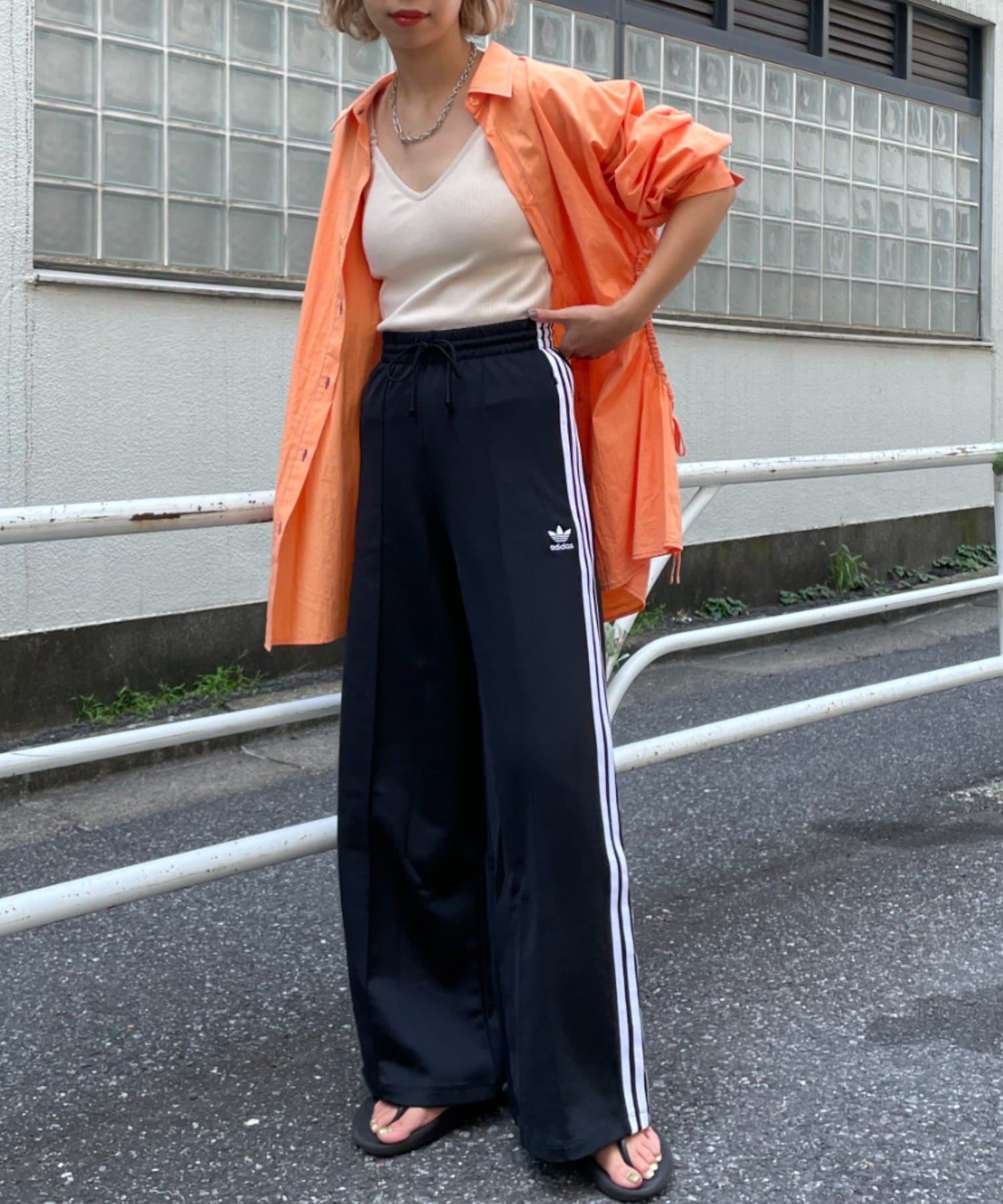 2XL adidas PRIMEBLUE リラックス ワイドレッグパンツバレンシアガ