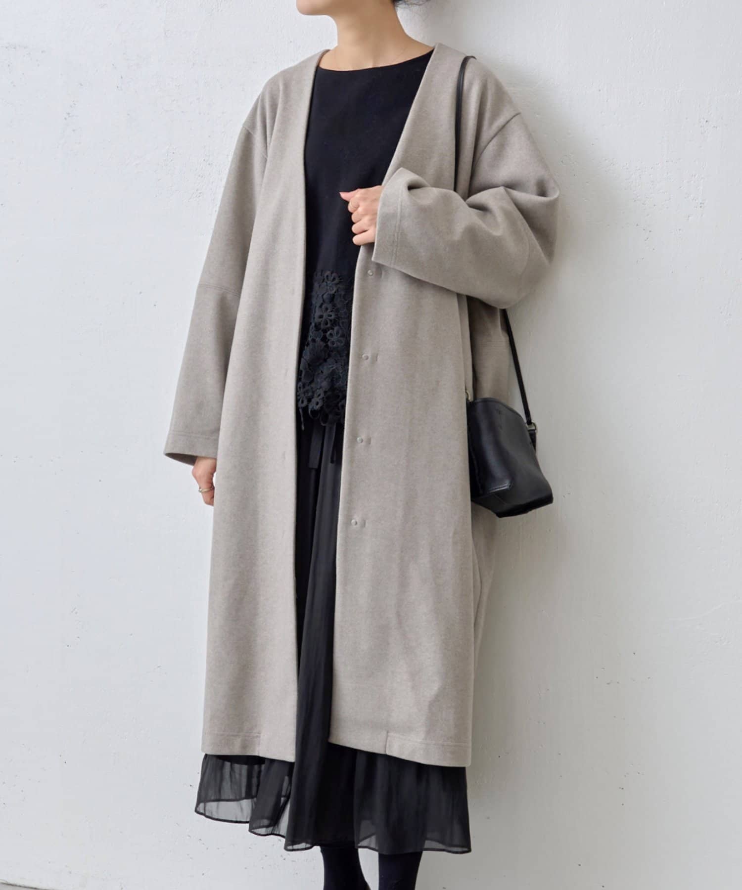 BEARDSLEY(ビアズリー) 《3サイズ展開》ウールライクバルーンコート