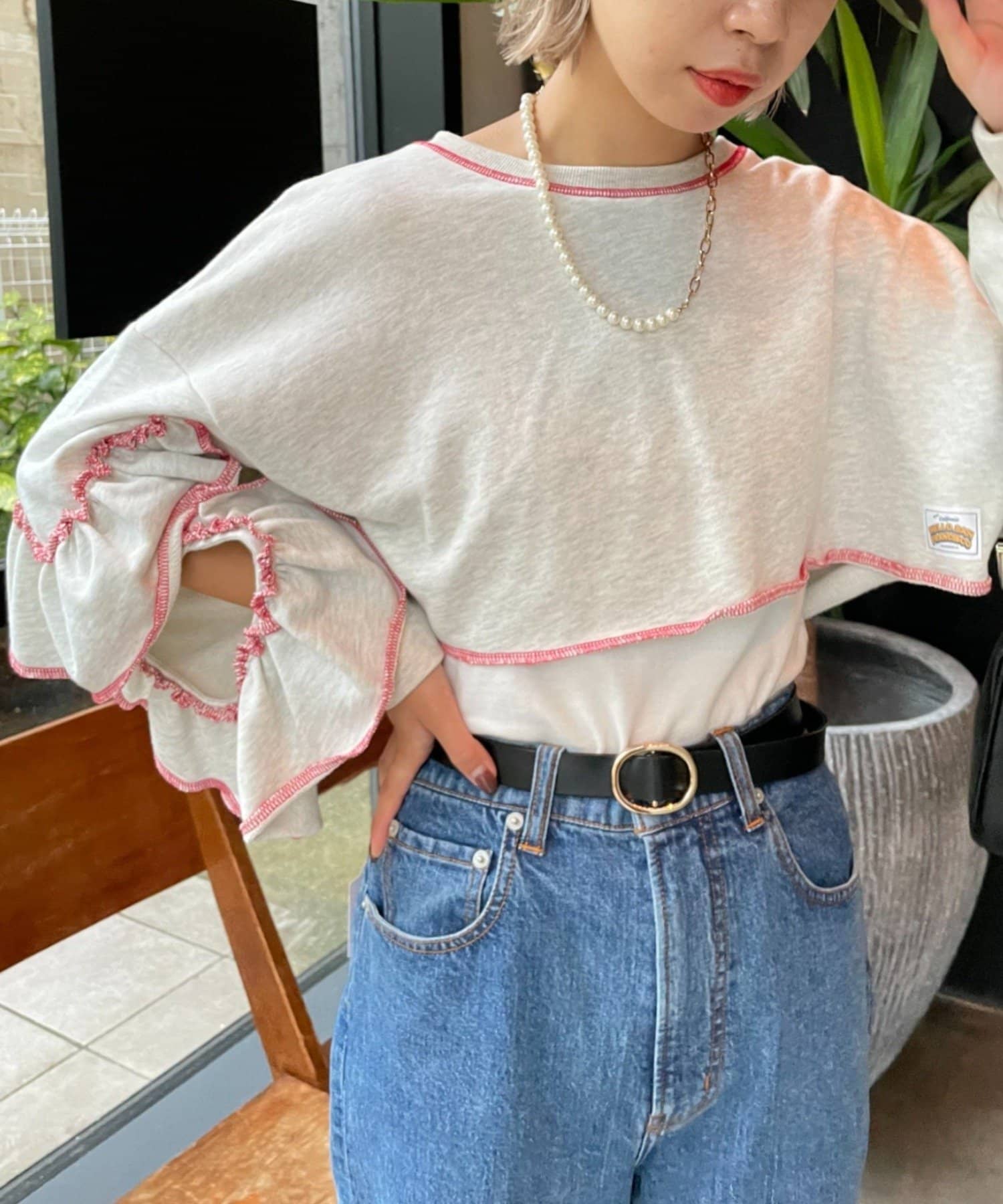 新品未使用ハローサンフランシスコ　カットアウトフリルトップス HELLO.SANFRANCISCO（ハローサンフランシスコ）の「【HELLO