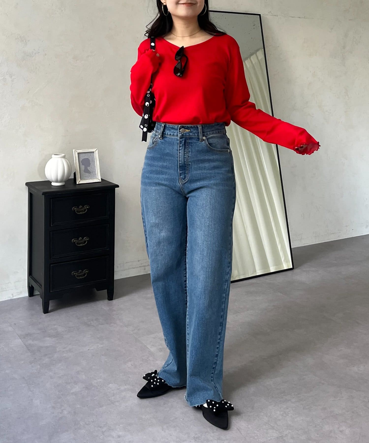 prose verse(プロズヴェール) 【累計販売数6万枚突破！】袖シアー切替トップス