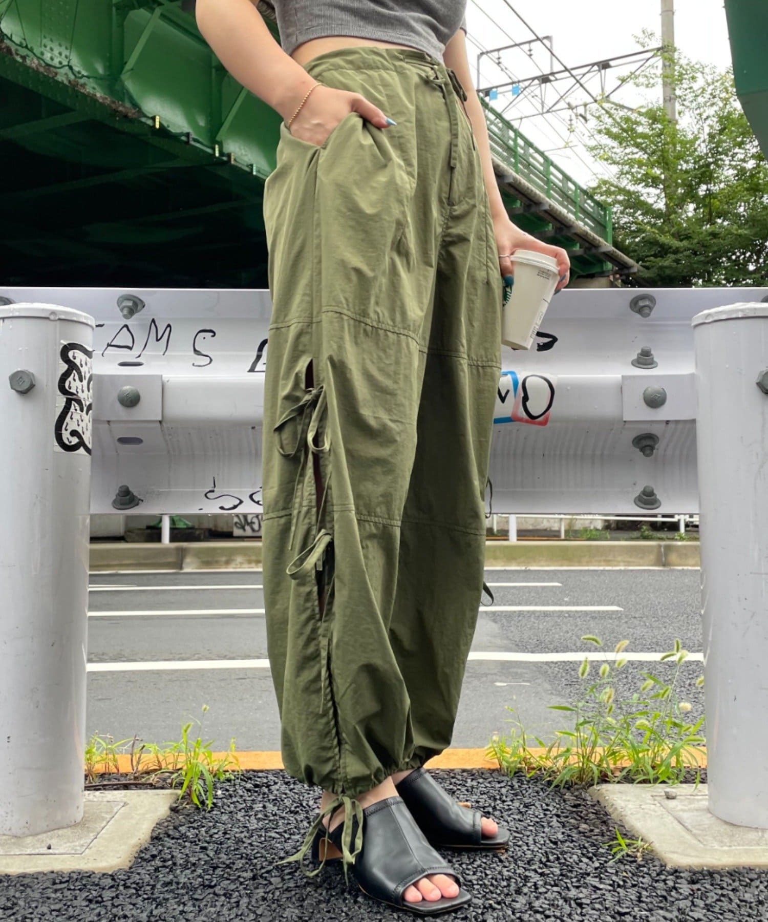 LEFLAH バイカラー カーゴパンツ | pybli.com.my