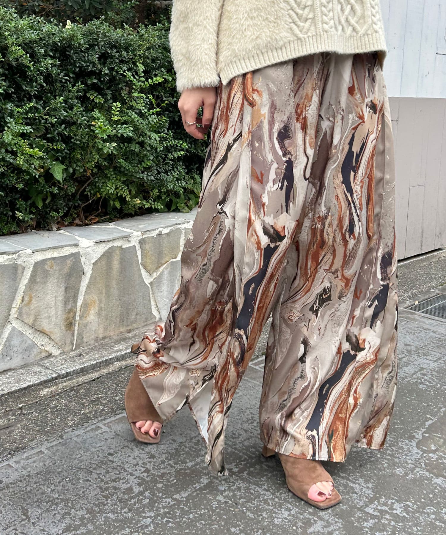 極美品♡ GALLARDAGALANTE Jena マーブルペイントパンツ 総柄 軽井沢店】人気シリーズ！マーブルペイントパンツ