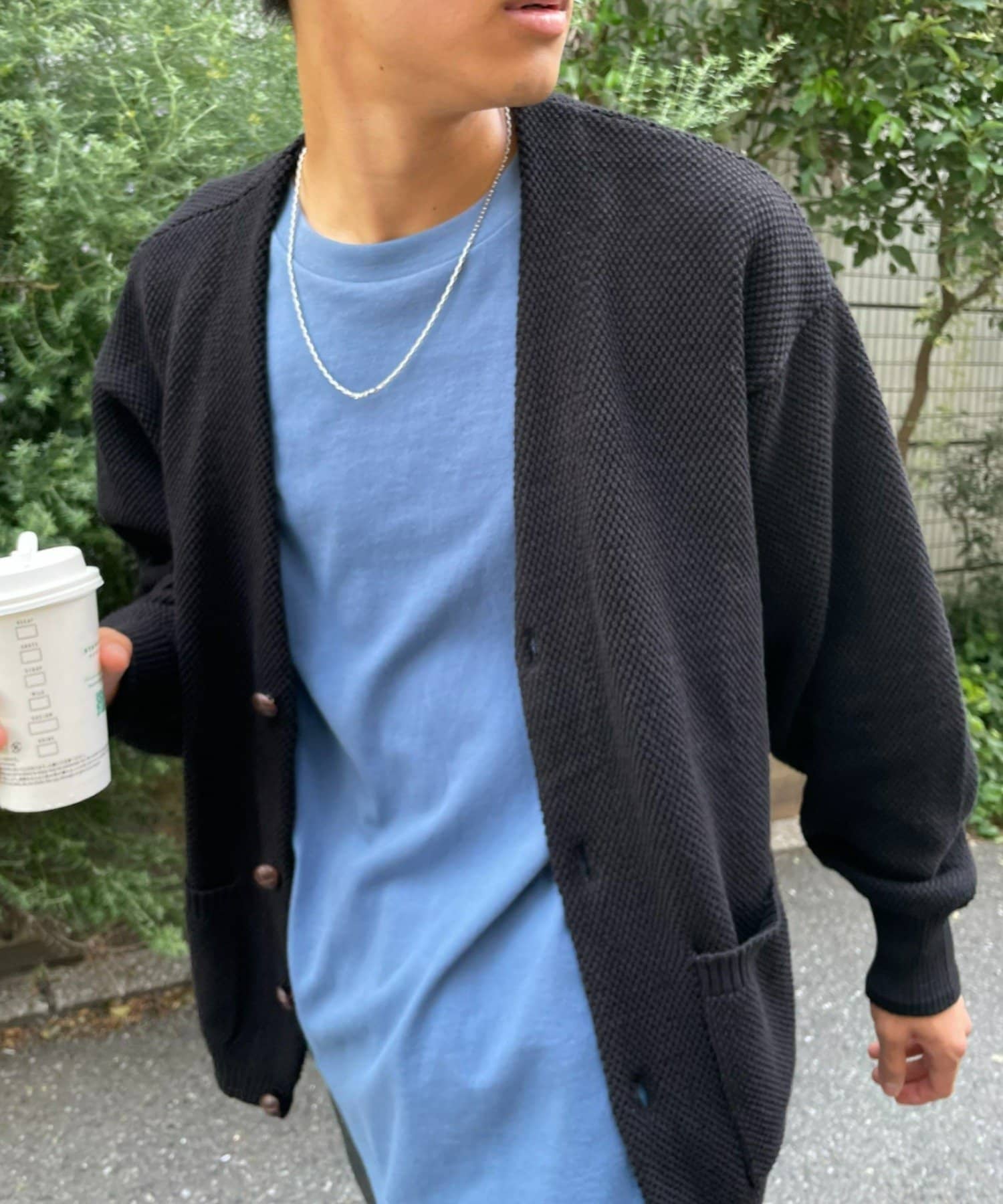 メーカー再生品 チャオパニック キルトニットZIPカーディガン ブラック 