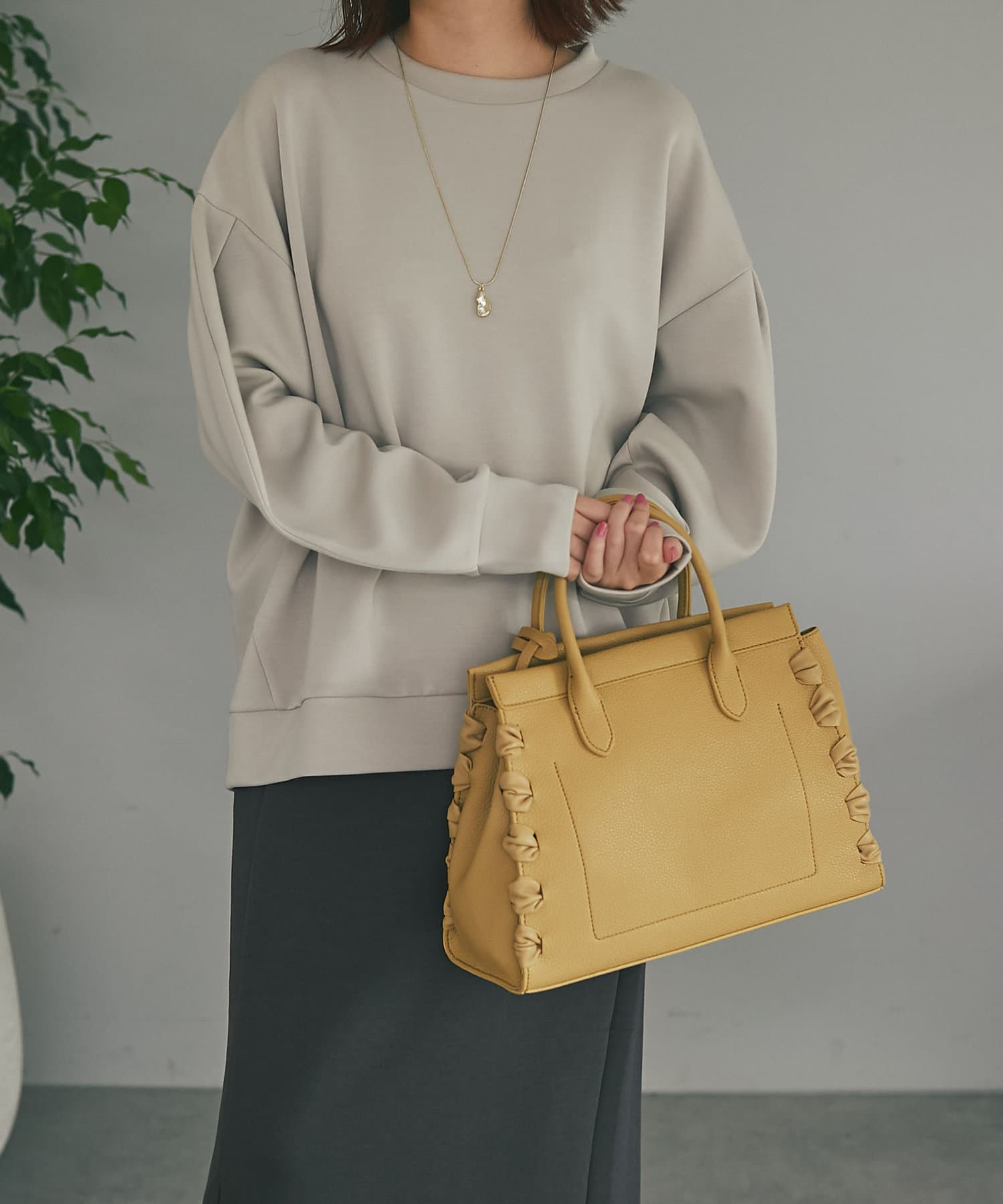 un dix cors(アンディコール) 【肌触り抜群】ダンボールボリューム袖プルオーバー