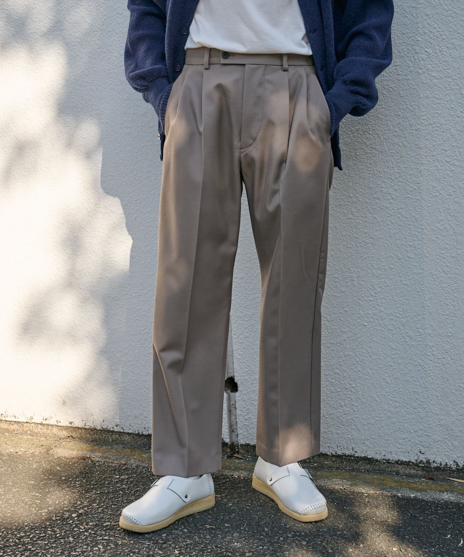 キャプテンサンシャイDyed 2Pleats Straight Trousers - パンツ