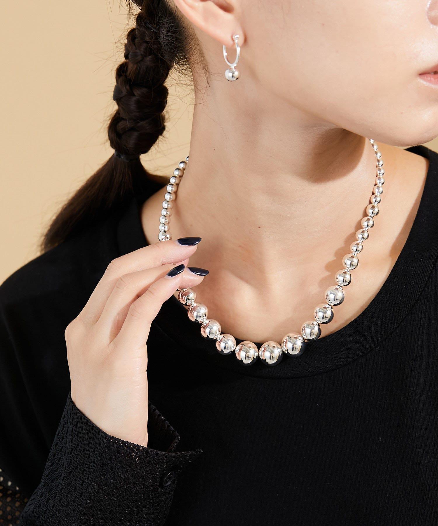 シルバーラウンドショートネックレス Ear Papillonner イア パピヨネ レディース Pal Closet パルクローゼット パルグループ公式ファッション通販サイト