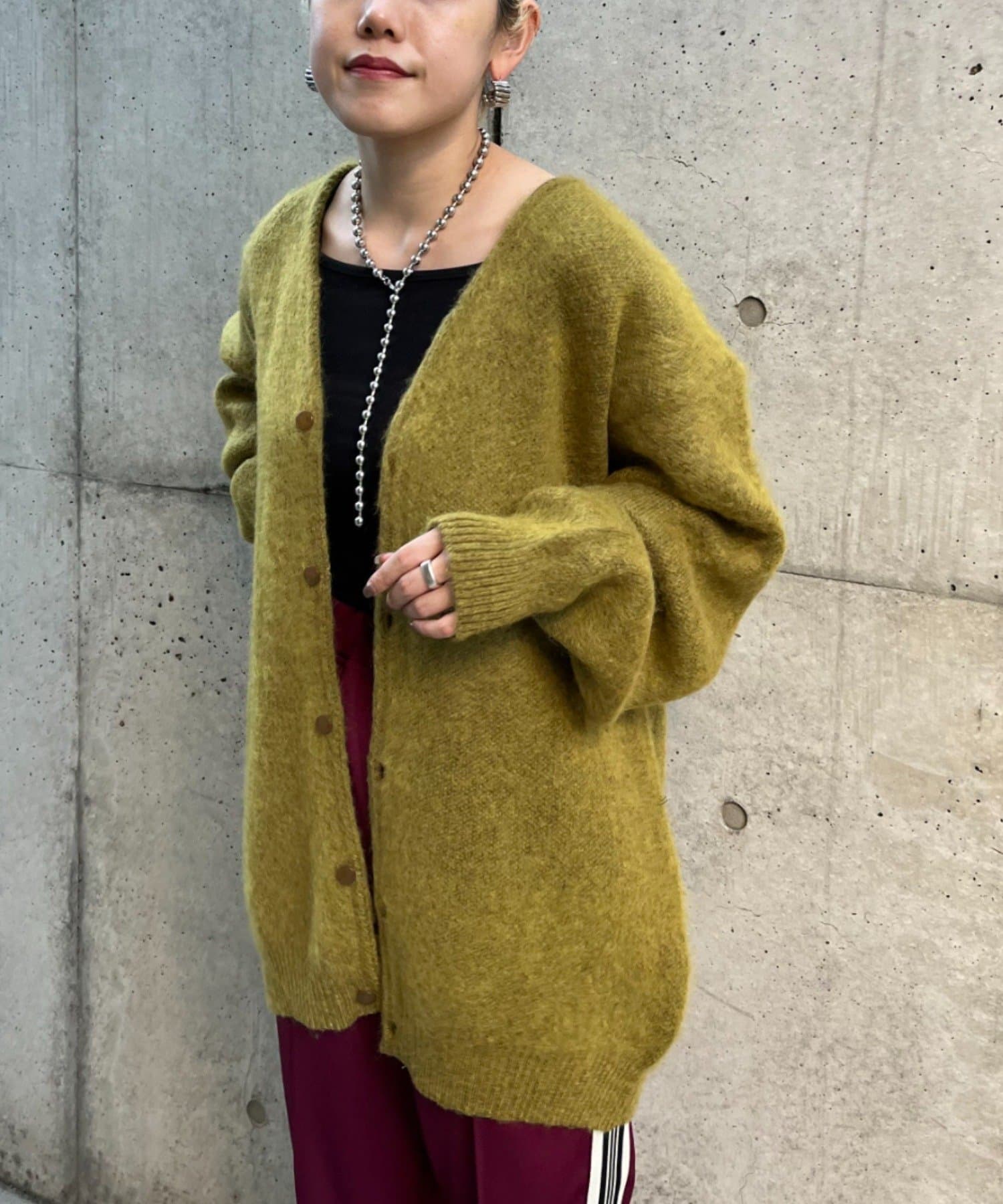 Needles Mohair Cardigan Solid XS Olive - カーディガン