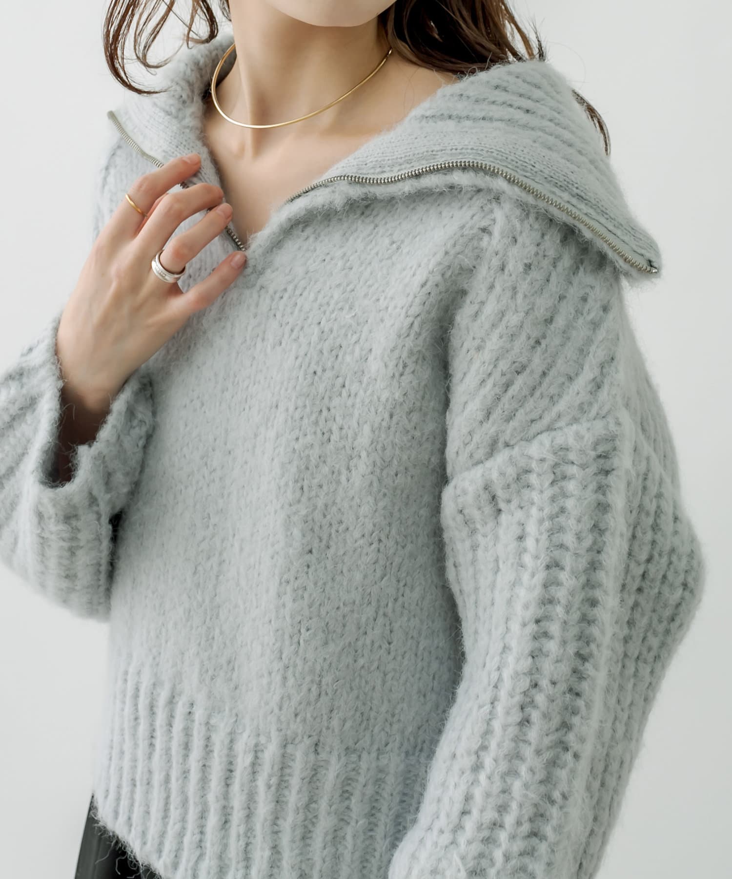 mystic（ミスティック）の「【4色展開】モヘアライクタートルニット（ニット/セーター）」 - WEAR