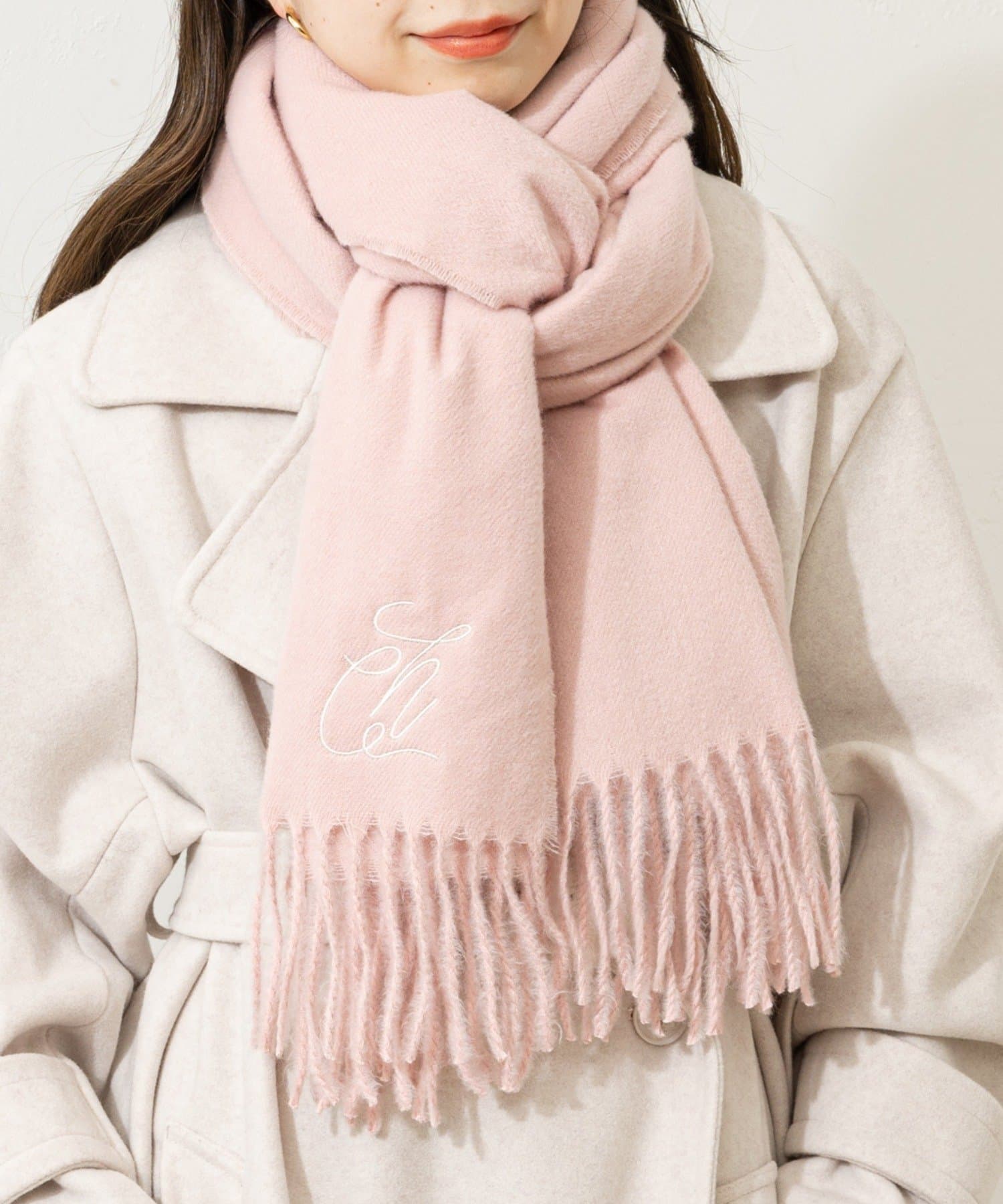 ソルボワ ハンドメイド☆手織りストールマフラー☆新春濃いピンク色系M3005 ファッション雑貨