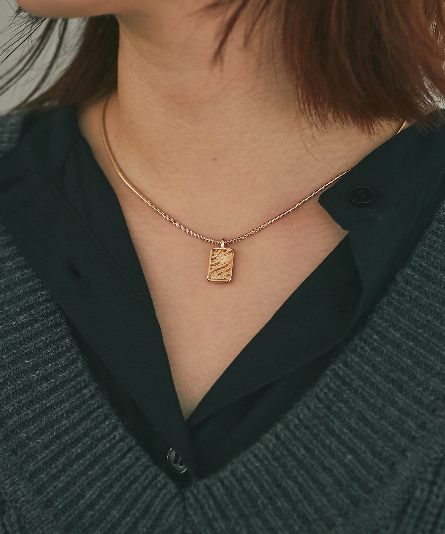 un dix cors(アンディコール) 【GOLDY】ナミラインショートネックレス