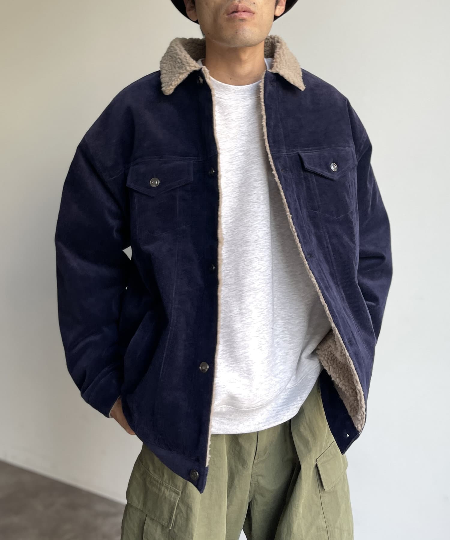 CPCM(シーピーシーエム) コーデュロイ裏ボアジャケット