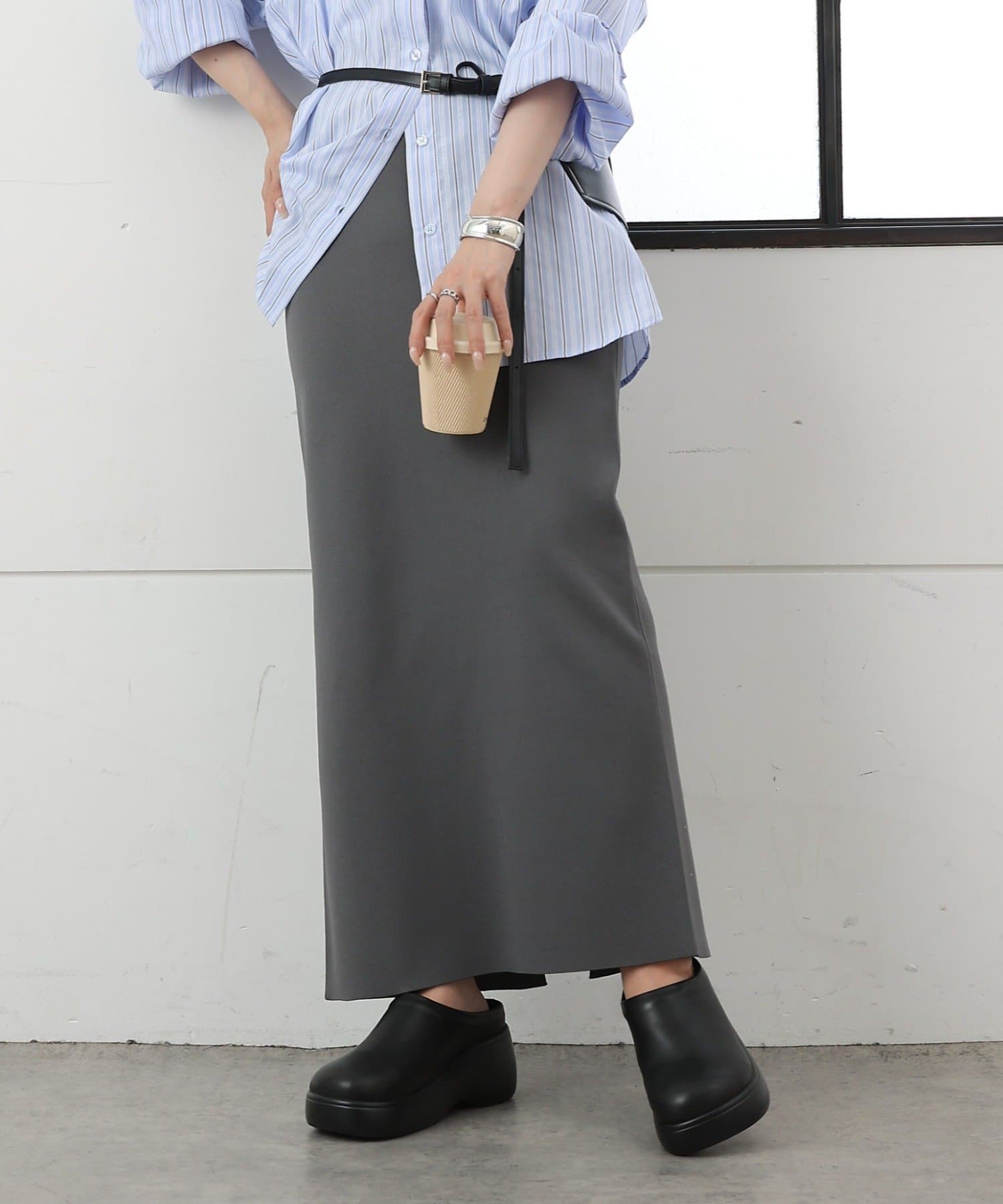 COLONY 2139(コロニー トゥーワンスリーナイン) 【-3kg見え/低身長サイズあり】エステルヤーンペンシルスカート