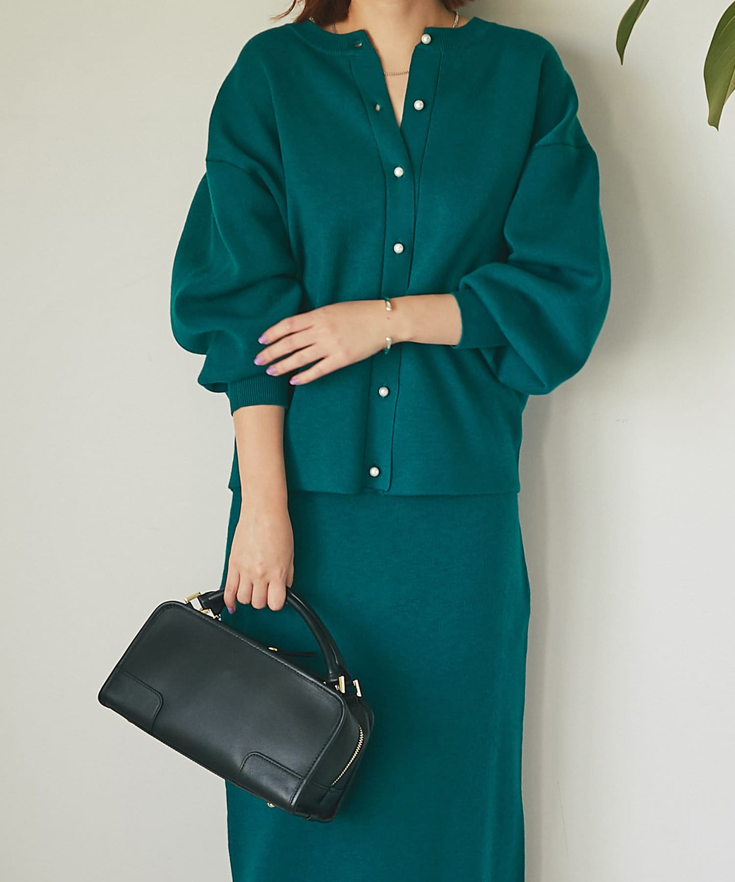 un dix cors(アンディコール) 【主役になる】接結２WAYパールカーディガン