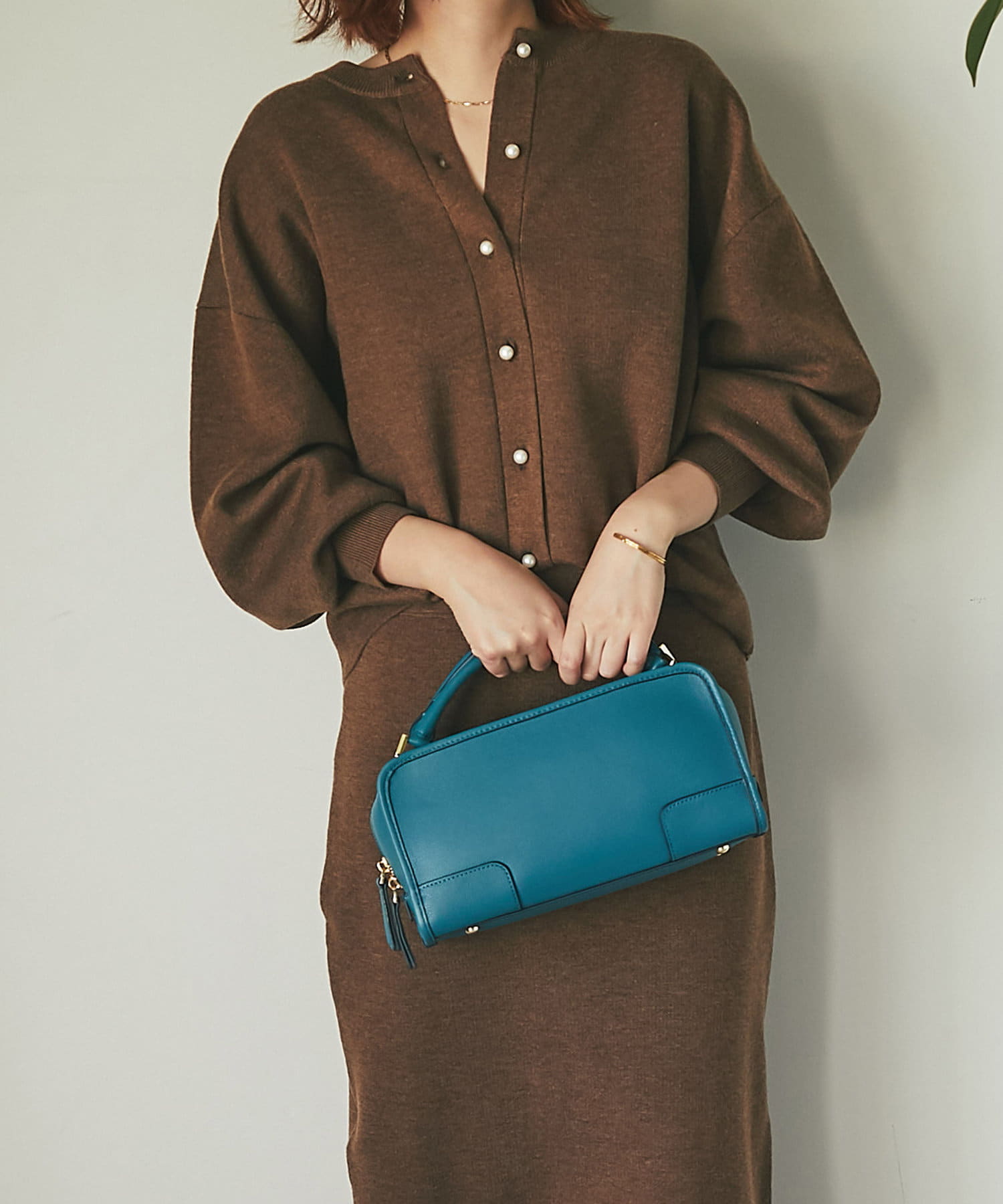 un dix cors(アンディコール) 【主役になる】接結２WAYパールカーディガン