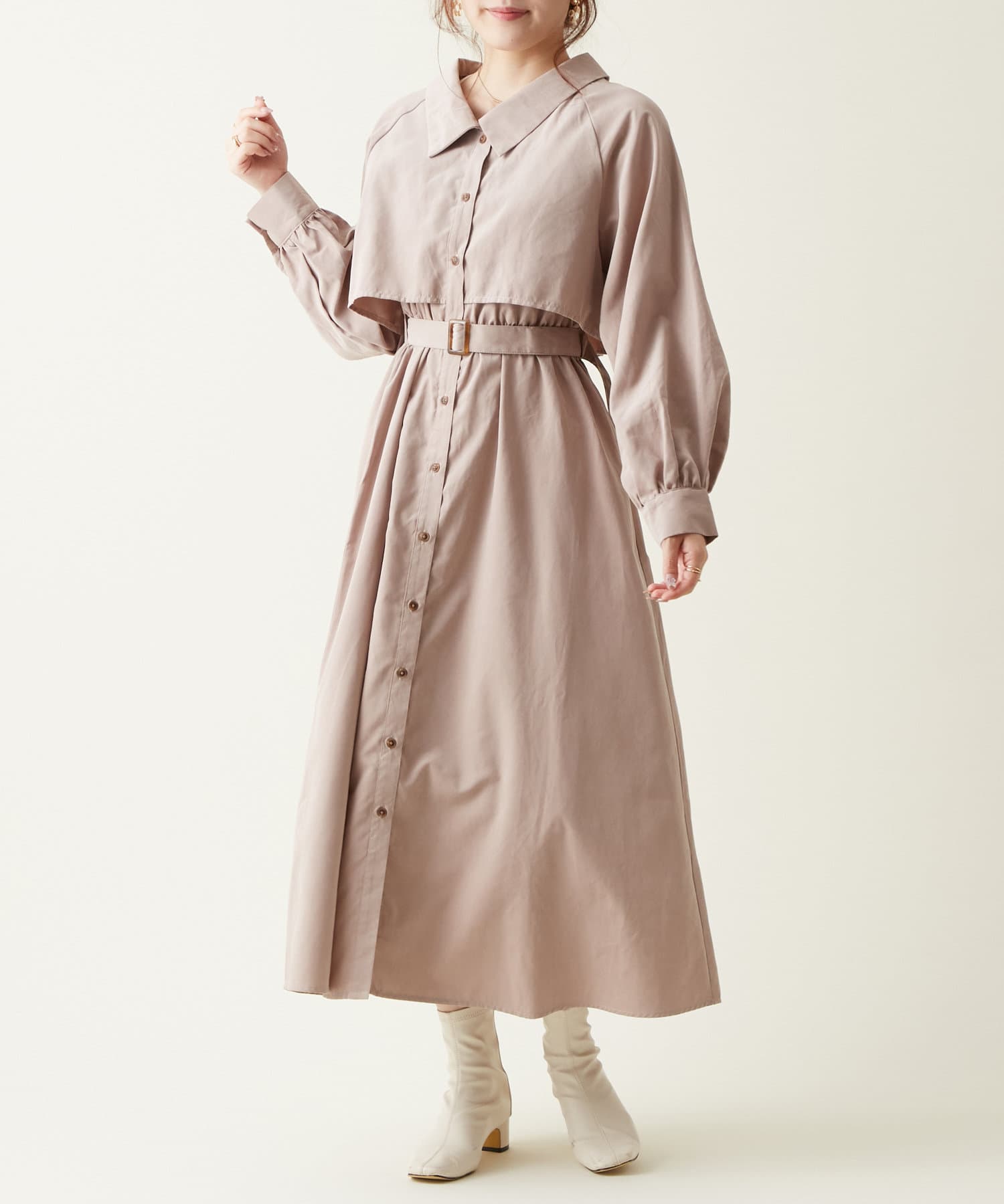 微起毛カルゼトレンチ風ワンピース Olive Des Olive Outlet オリーブ デ オリーブ アウトレット レディース Pal Closet パルクローゼット パルグループ公式ファッション通販サイト