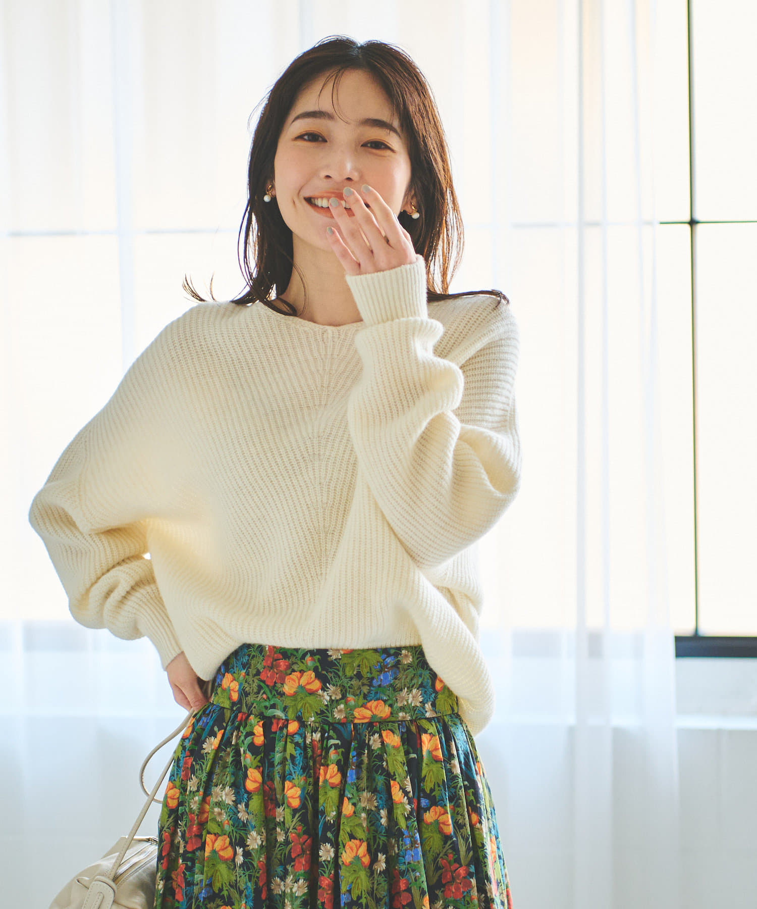 大人の抜け感】ウール100片畦2WAYニット | La boutique BonBon