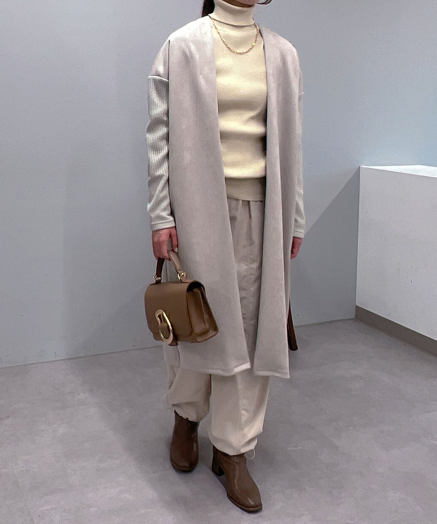 un dix cors(アンディコール) 【通勤にも活躍する】フェイクスエード×リブトッパーコート