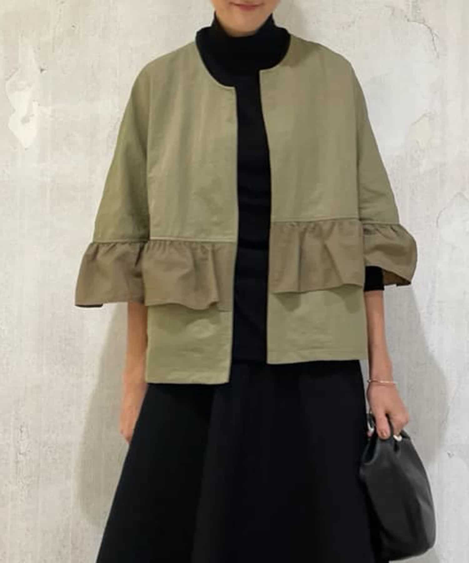 美品 BEARDSLEY ナイロンフリルハオリ 自分に合ったものが見つかる！】OUTER特集 - BEARDSLEY