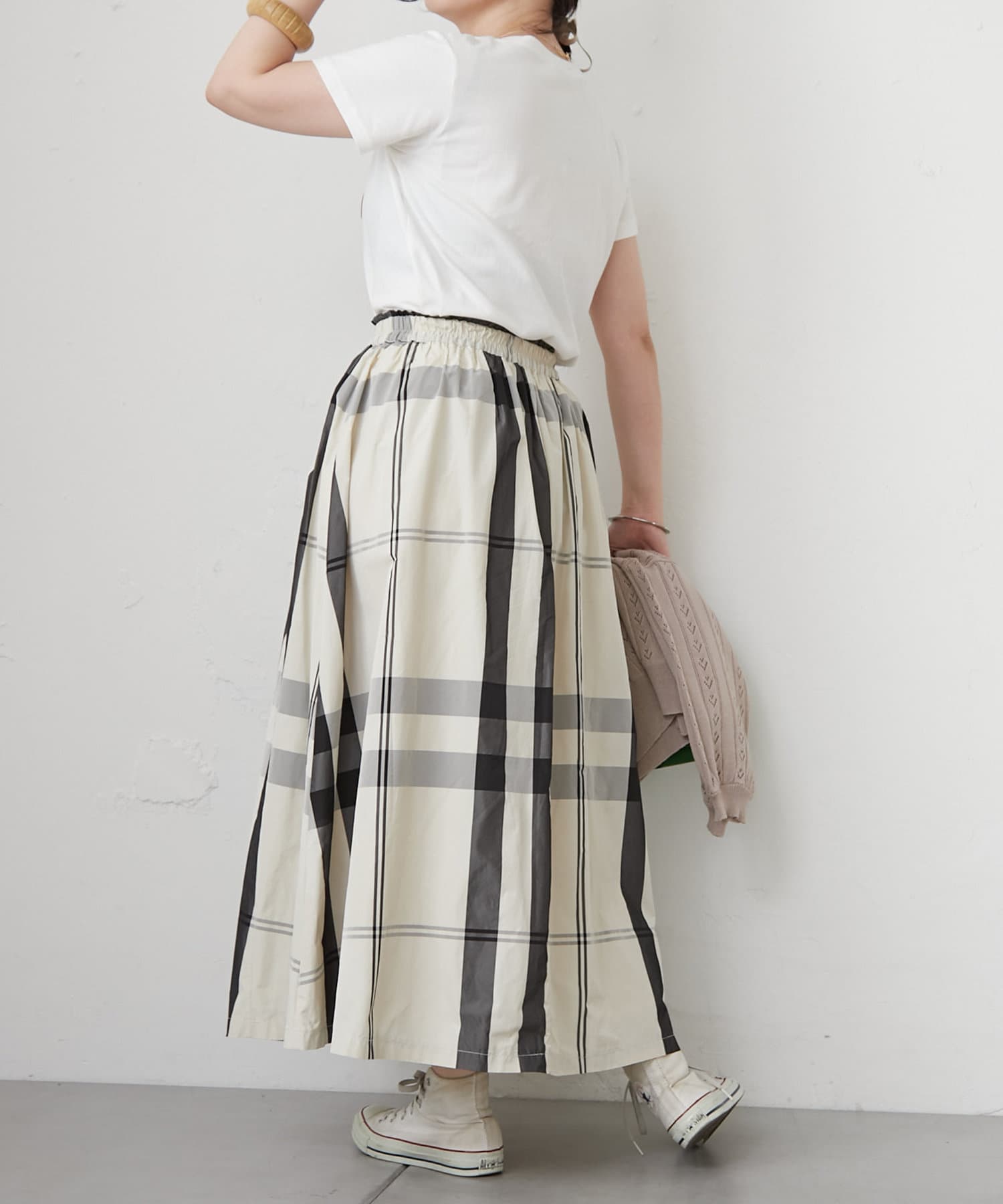 リバイバルアイテム】BIGチェック柄フレアスカート | NICE CLAUP
