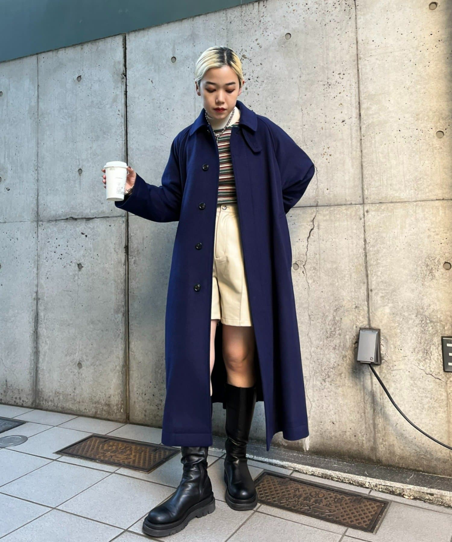 クリスマス特集2022 スカディ ベルテッドリバーコート スミクロ ロング