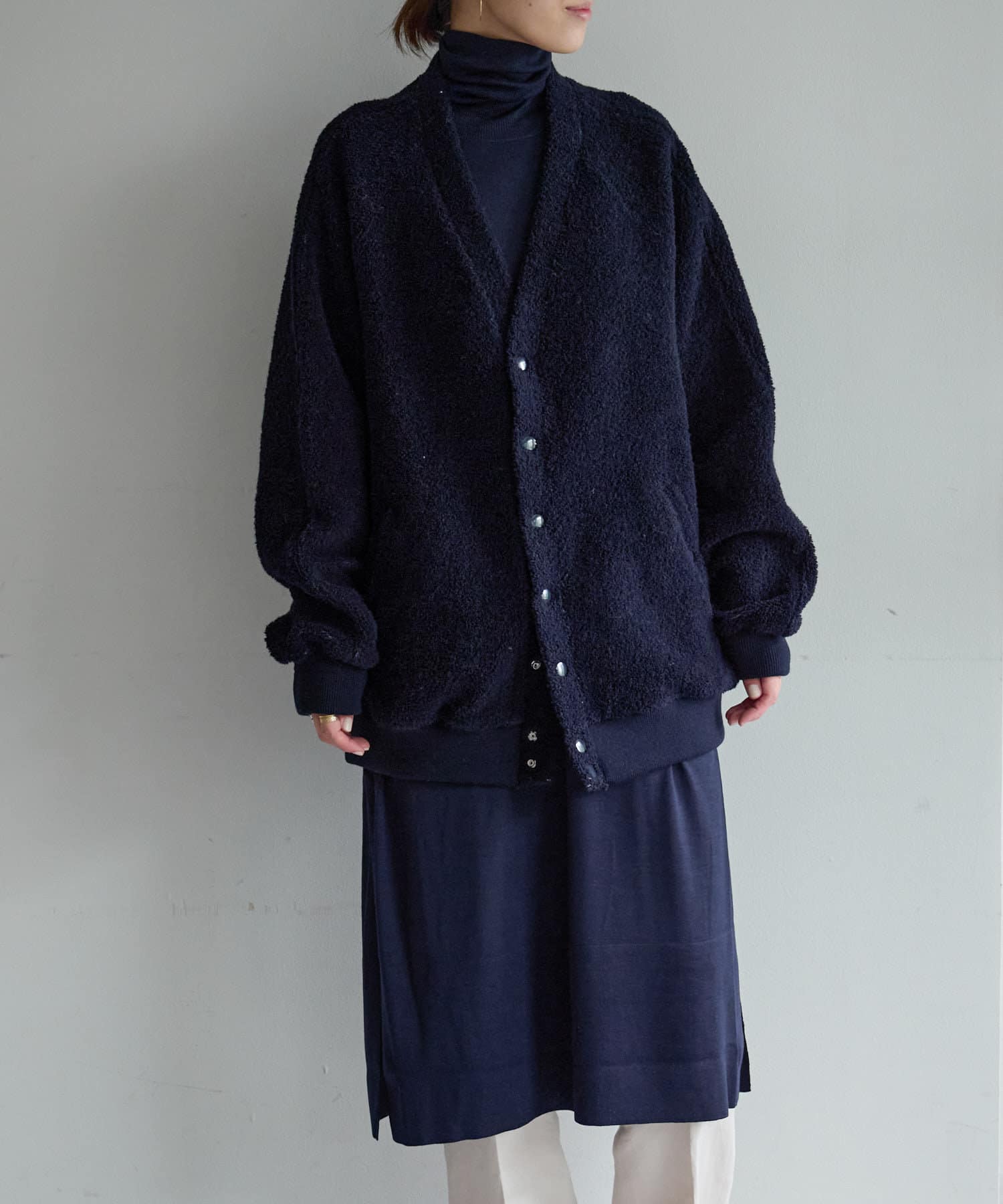 Scye / Looped Pile Wool Cardigan | BLOOM&BRANCH(ブルームアンド