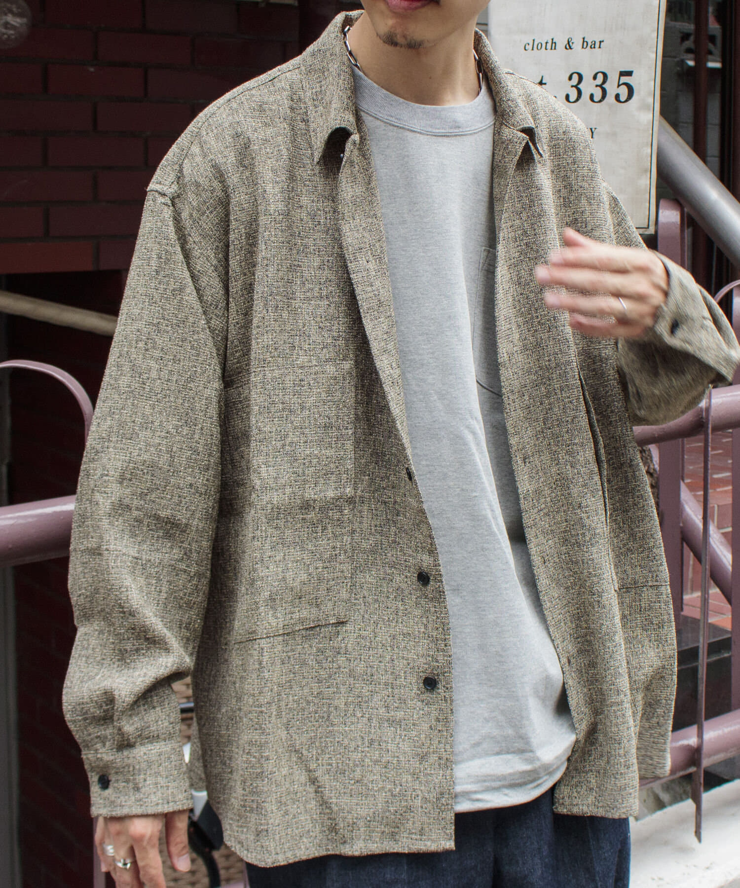 Gloster ツイードパナマミリタリービッグシャツ Fredy Gloster フレディ アンド グロスター レディース Pal Closet パルクローゼット パルグループ公式ファッション通販サイト