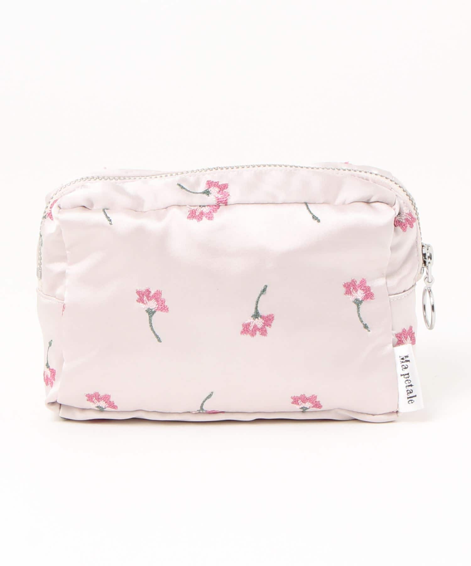 natural couture(ナチュラルクチュール) Ma Petal/サテン刺繍ポーチ1月~6月