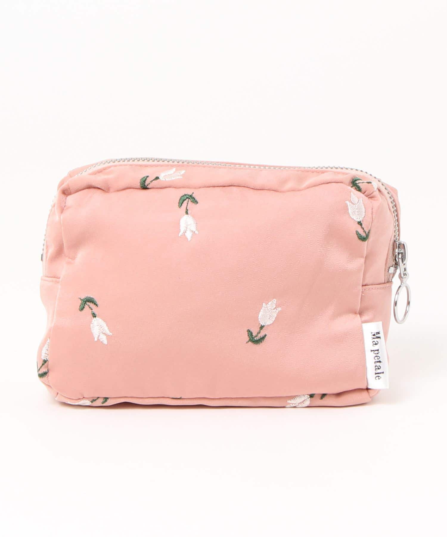 natural couture(ナチュラルクチュール) Ma Petal/サテン刺繍ポーチ1月~6月