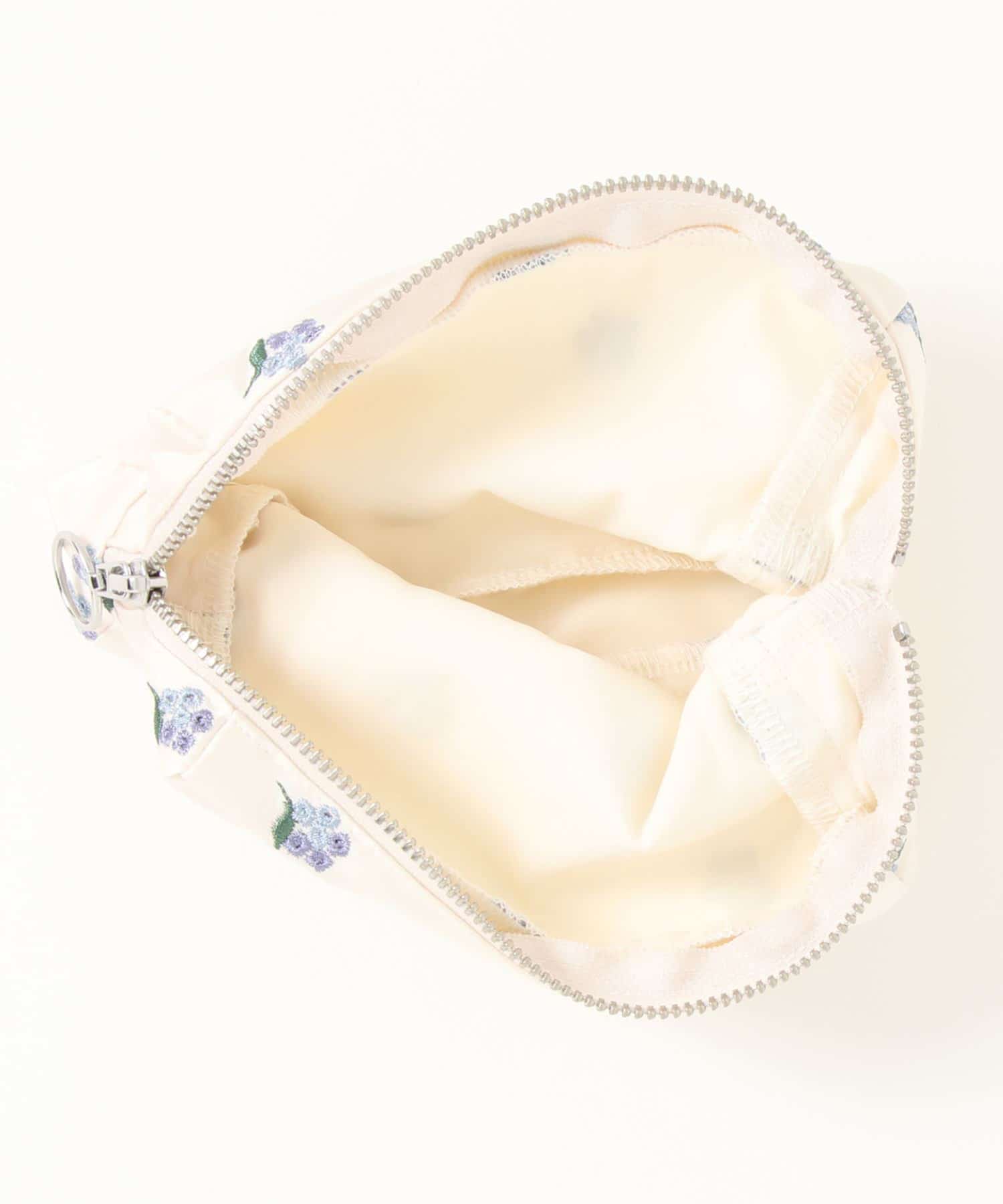 natural couture(ナチュラルクチュール) Ma Petal/サテン刺繍ポーチ1月~6月