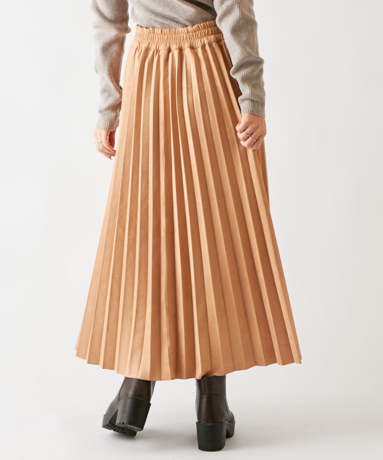 RIV・スエポン無地×チェックプリーツスカート | OLIVE des OLIVE ...