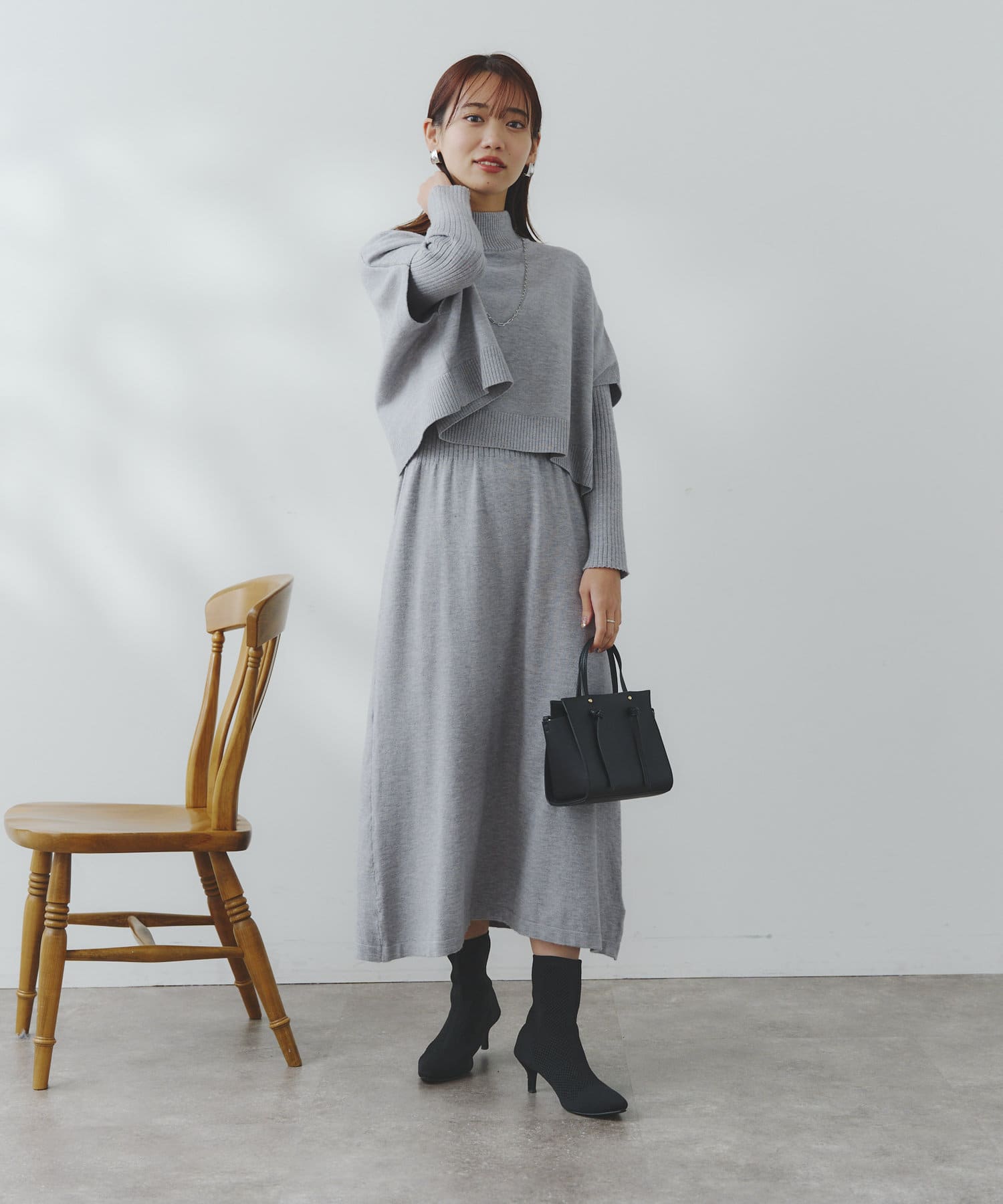 ケーププルオーバー×リブワンピースニットアップ | Chez toi(シェトワ)レディース | PAL CLOSET(パルクローゼット) -  パルグループ公式ファッション通販サイト