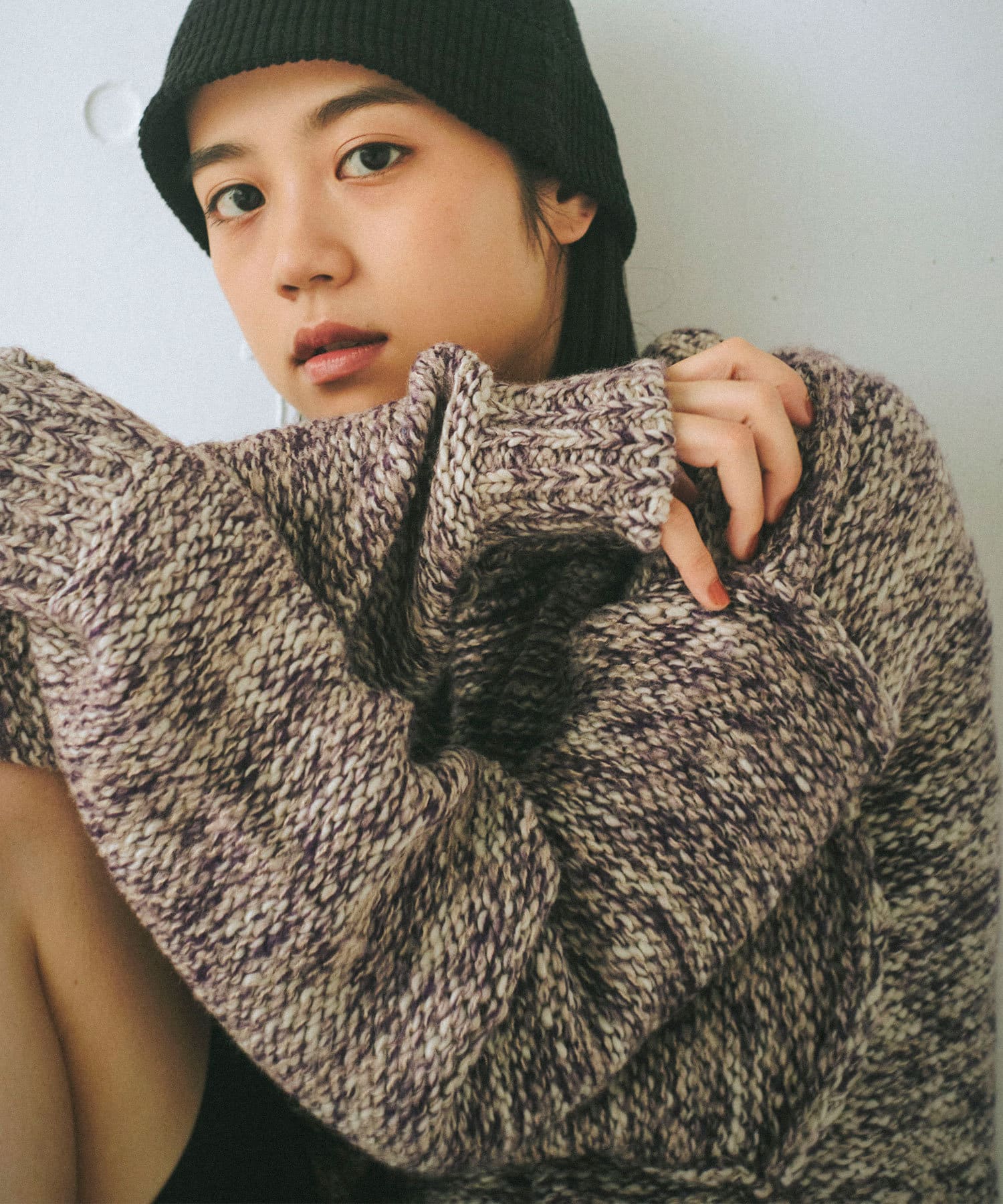 Kastane(カスタネ) 【WHIMSIC】OUT LINKING MIX KNIT PULL-OVER