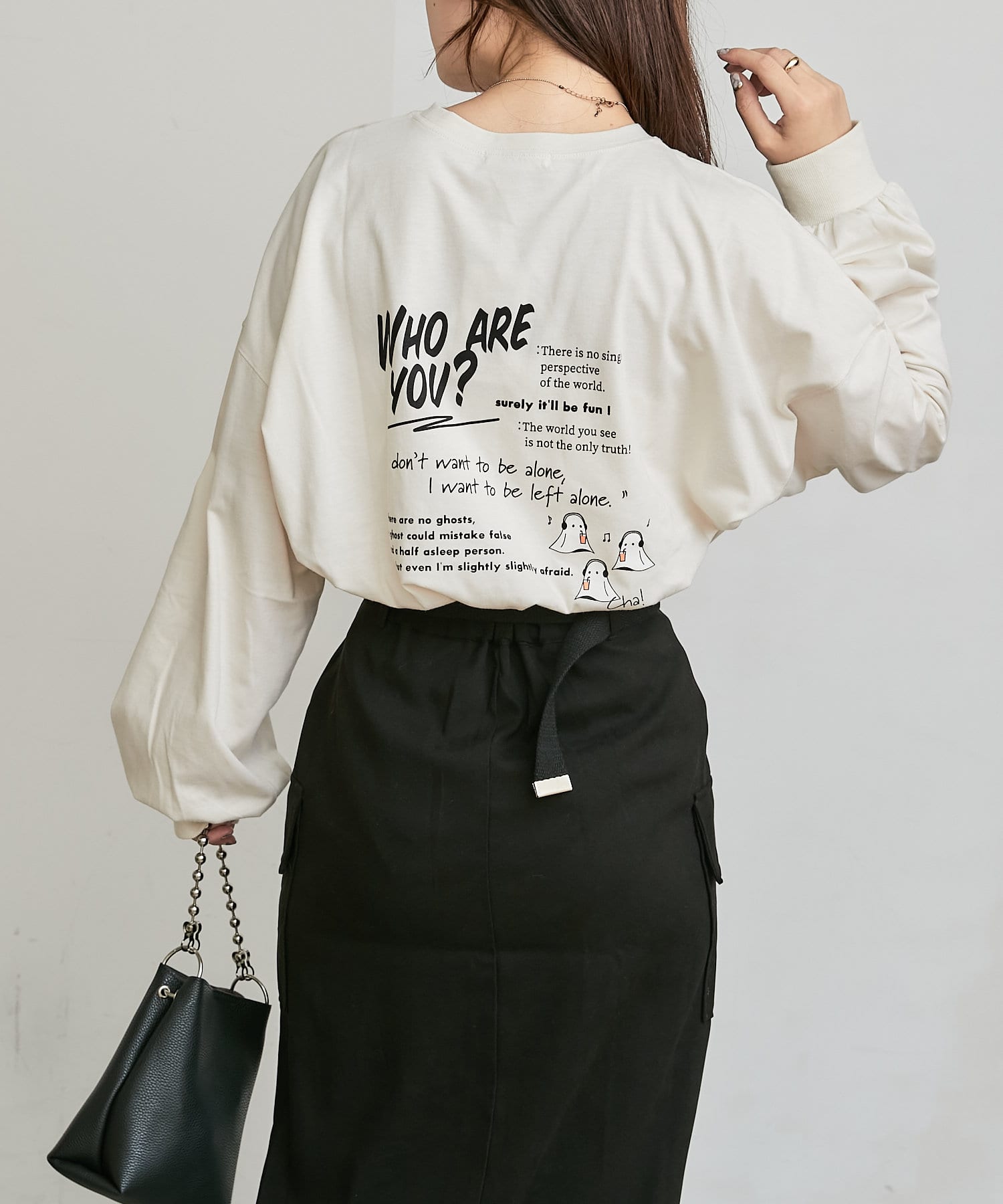 オバケ刺繍ロンT | NICE CLAUP / OLIVE des OLIVE OUTLET(ナイ