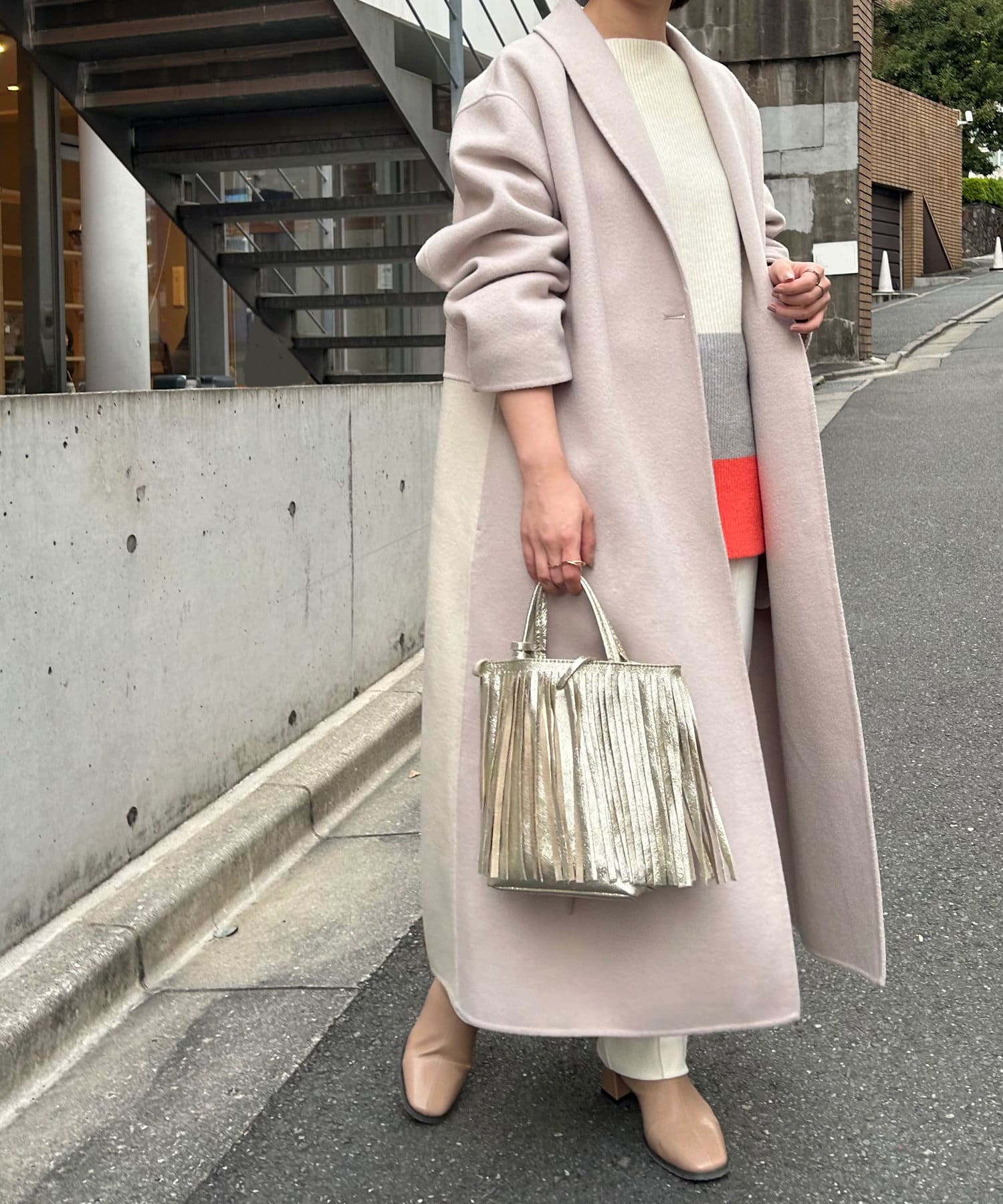 大人の微配色 ハンドメイドショールカラーコート Jena Espace Merveilleux ジェナ エスパスメルヴェイユ レディース Pal Closet パルクローゼット パルグループ公式ファッション通販サイト