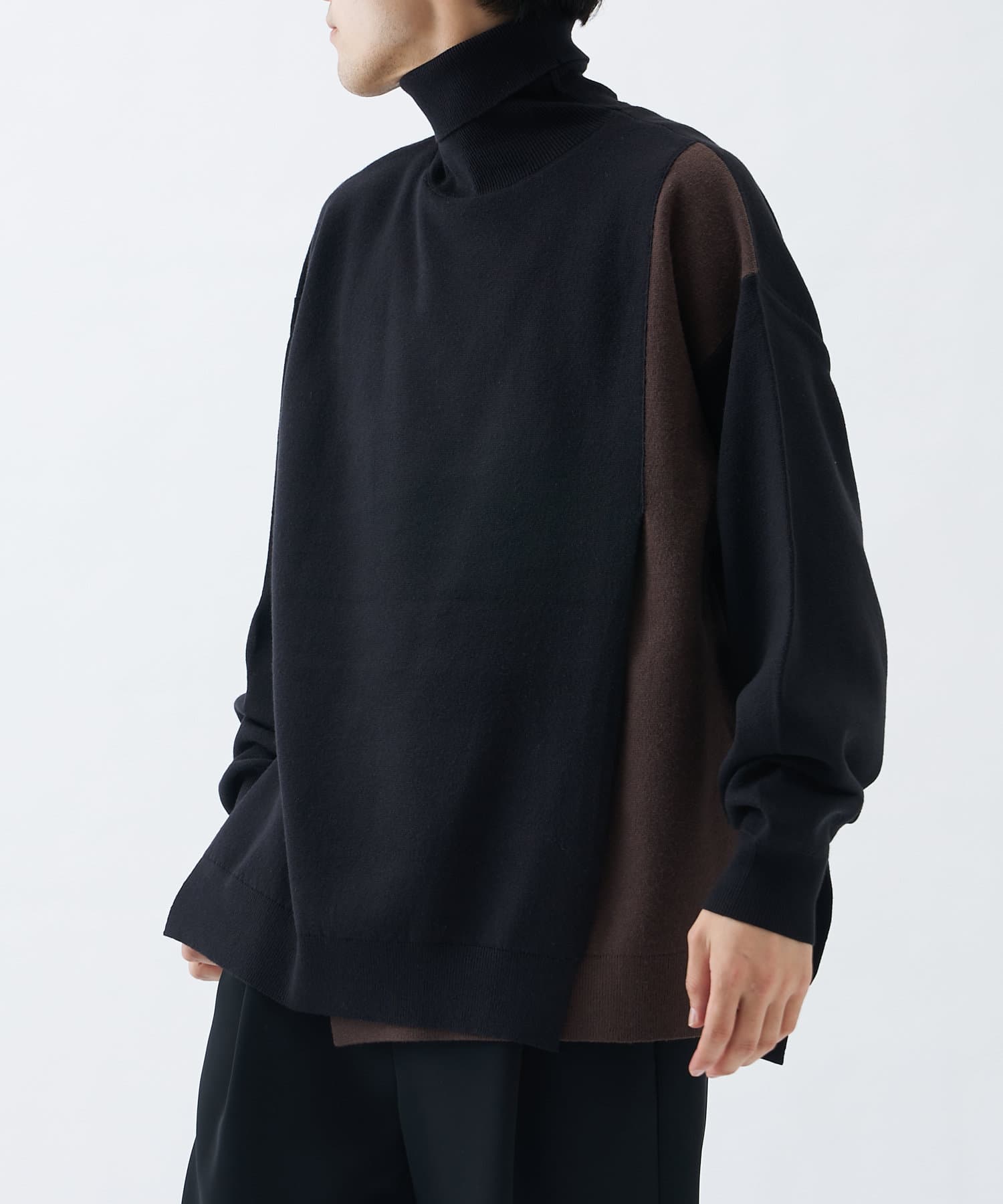 Neucon ニューコン 配色レイヤードタートルニット Lui S ルイス メンズ Pal Closet パルクローゼット パルグループ公式ファッション通販サイト