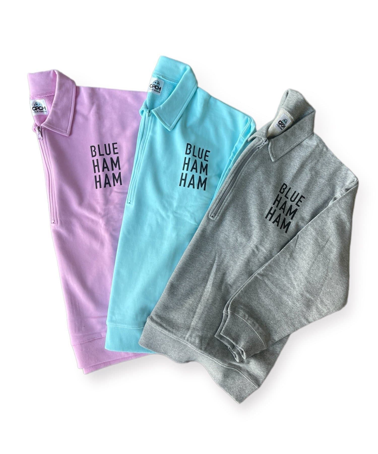 WEB限定】CPCM × ブルーハムハム ハーフジップスウェット | CPCM