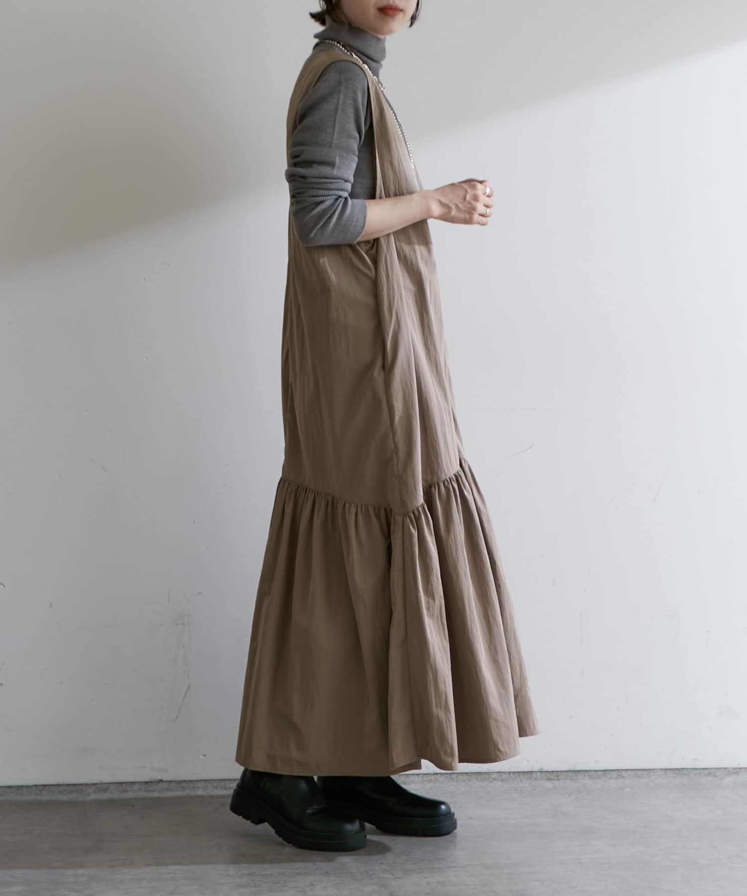 タフタギャザージャンパースカート | Omekashi(オメカシ)レディース