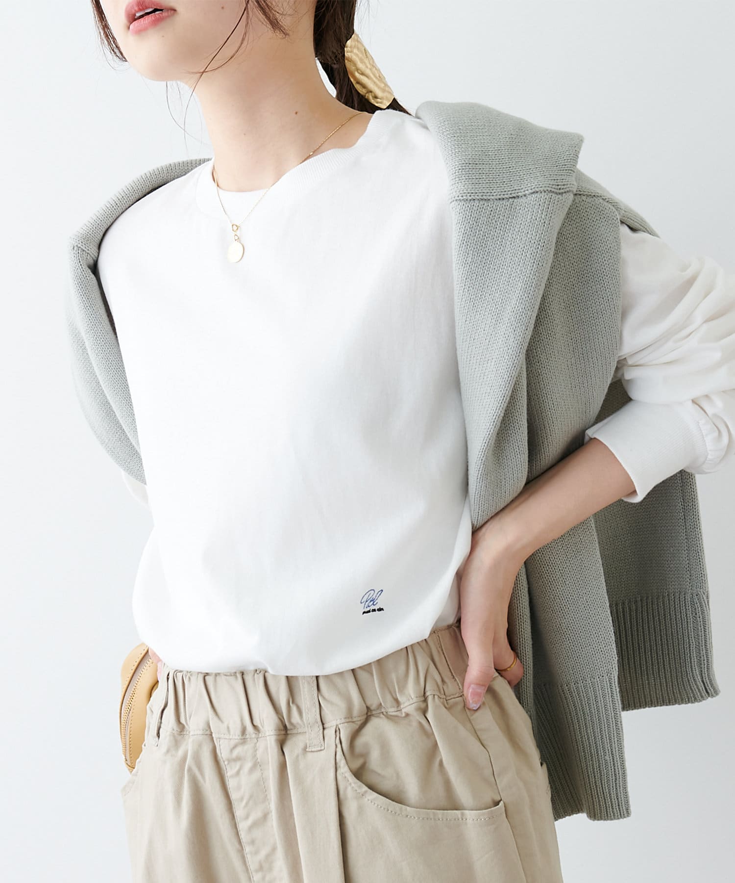 オーガニックコットンロゴインナーカットソー | PUAL CE CIN