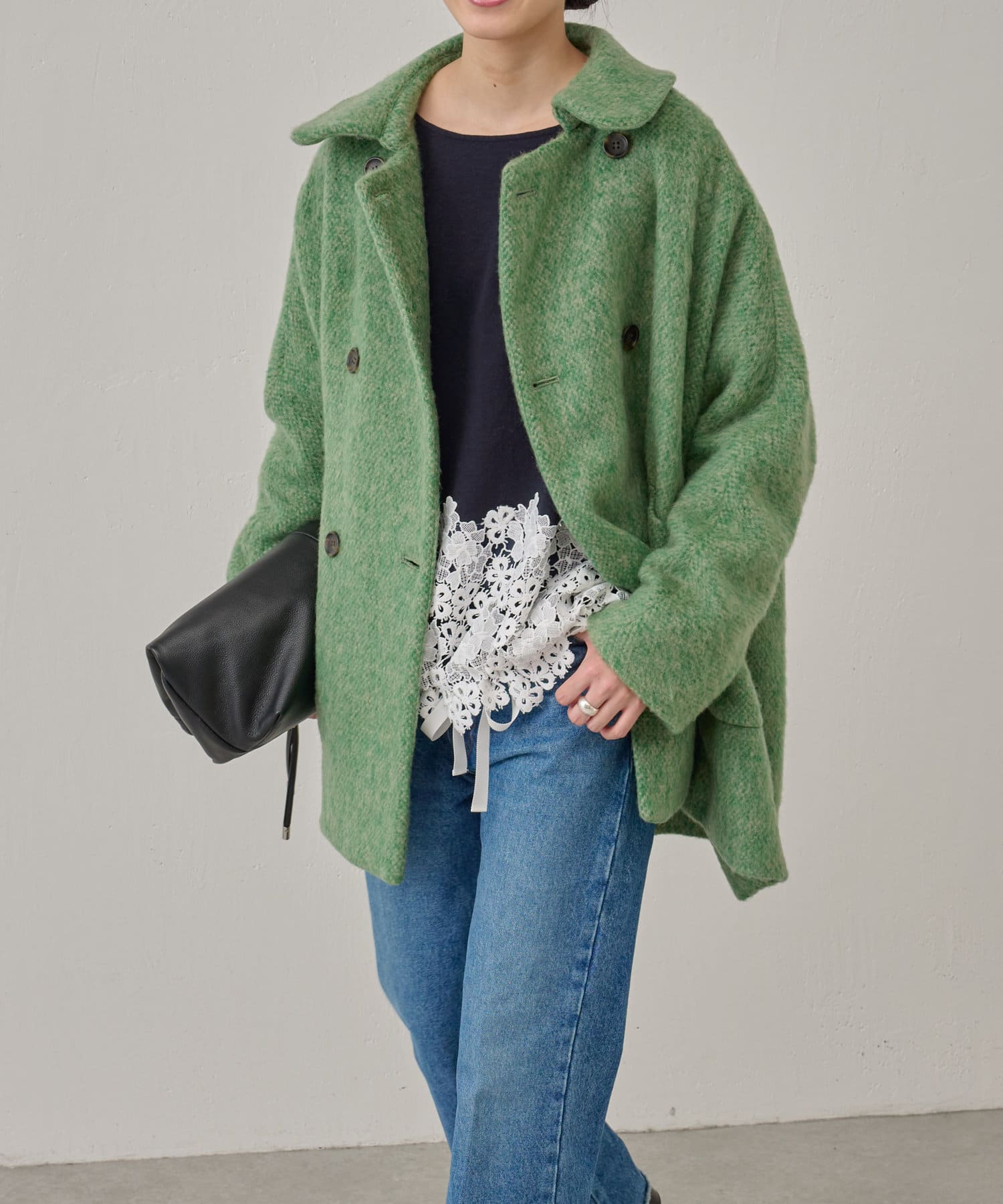 豊富なギフト mideal shaggy poncho coat / シャギーポンチョコート