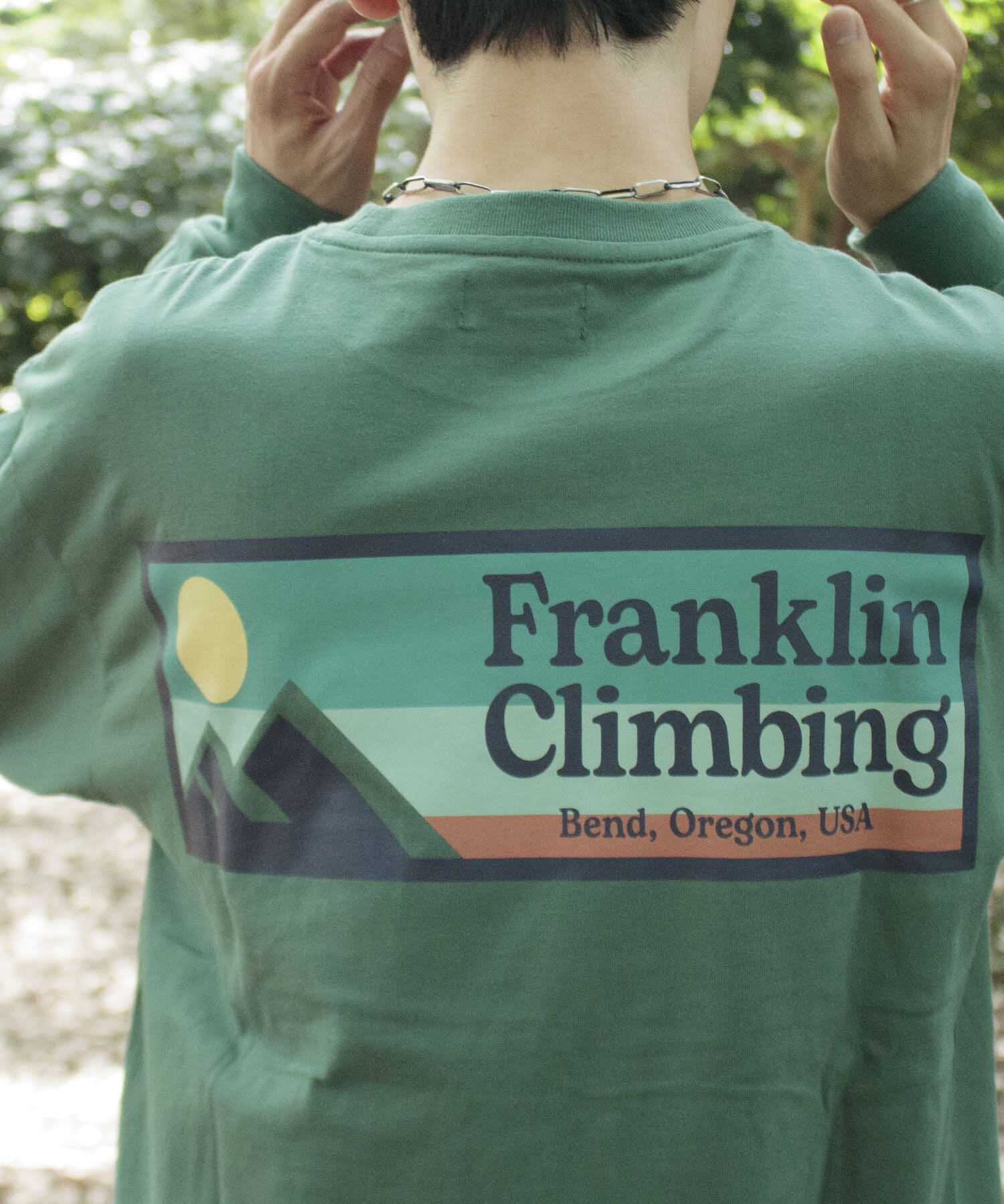 FREDY & GLOSTER(フレディ アンド グロスター) 【Franklin Climbing】バックプリント ロゴロンT