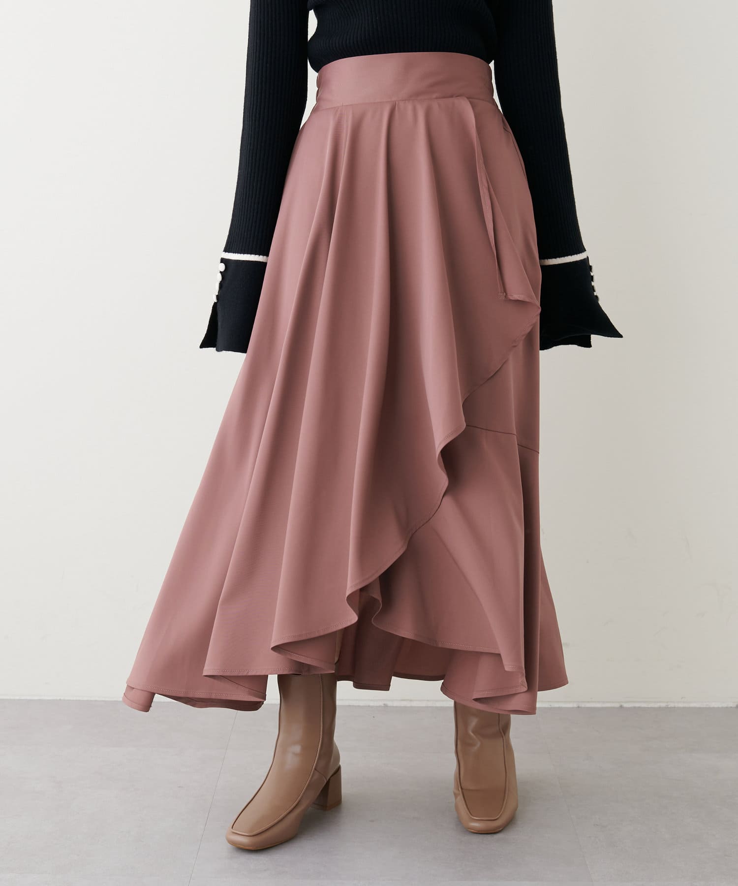 プチナチュ 裾切り替えスカート | natural couture(ナチュラル