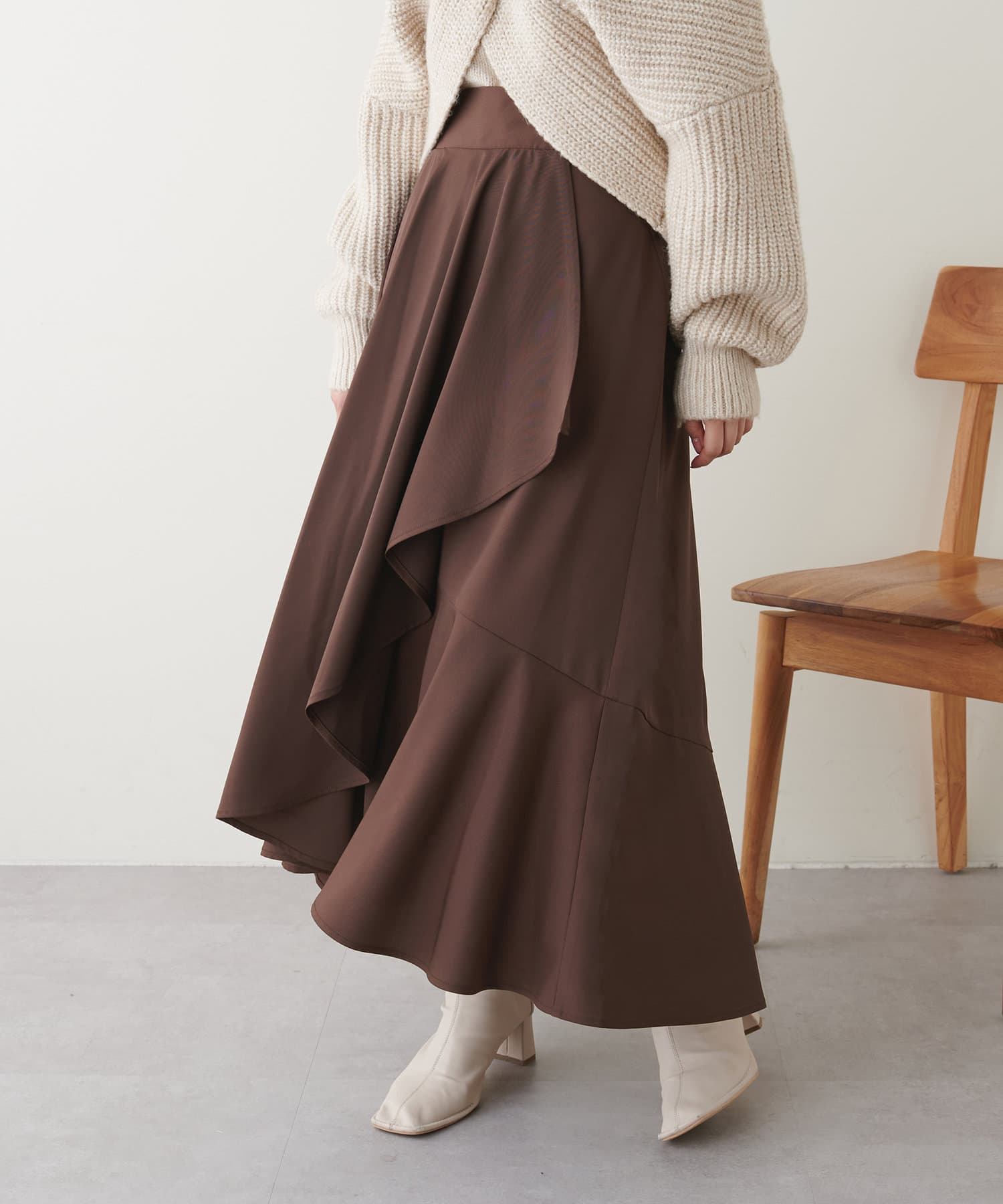 プチナチュ 裾切り替えスカート | natural couture(ナチュラル