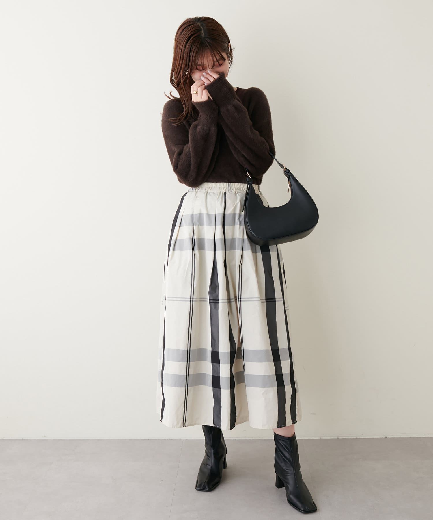 natural couture(ナチュラルクチュール) ふわふわシャギー×シアーニット